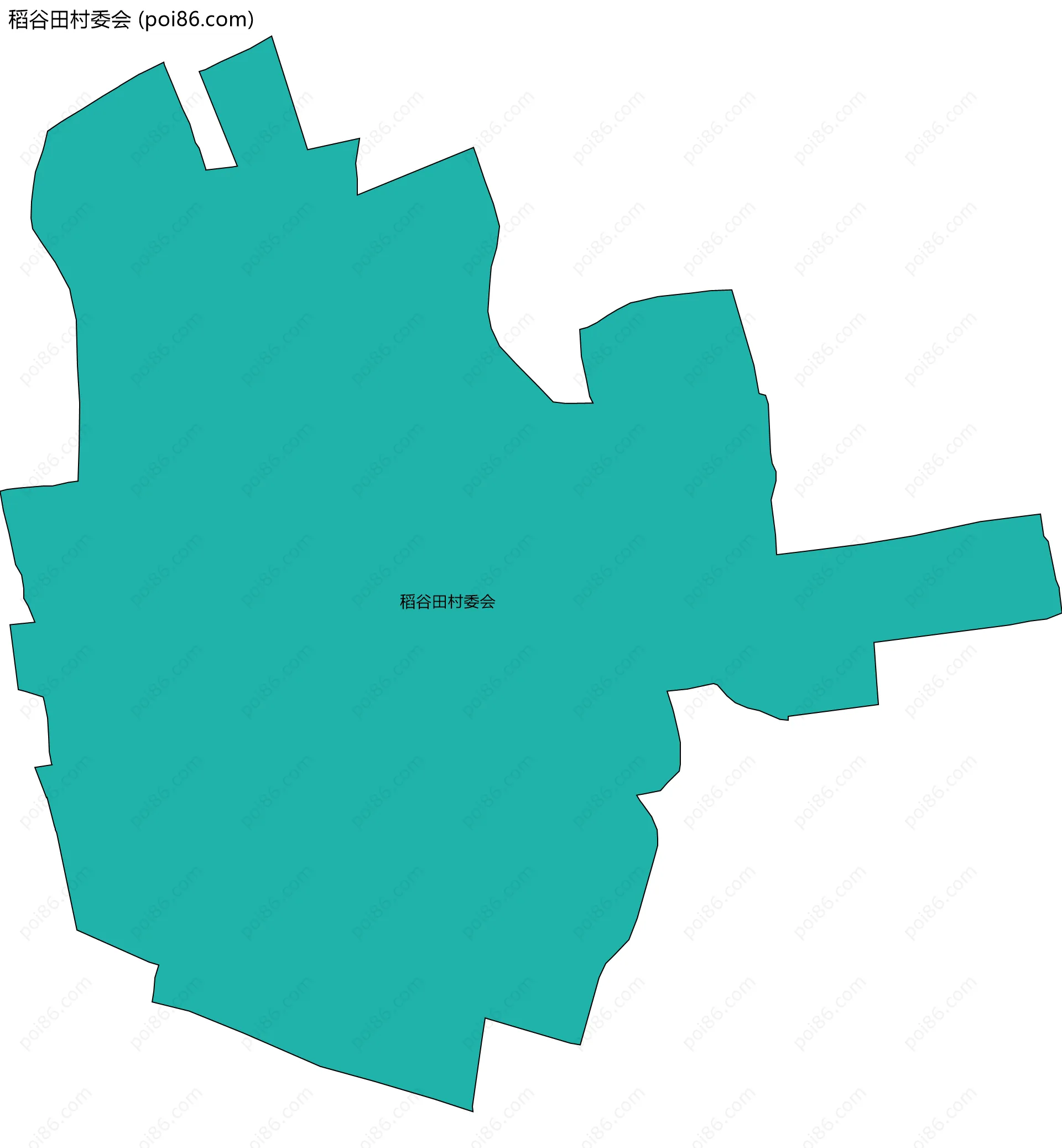 稻谷田村委会边界地图