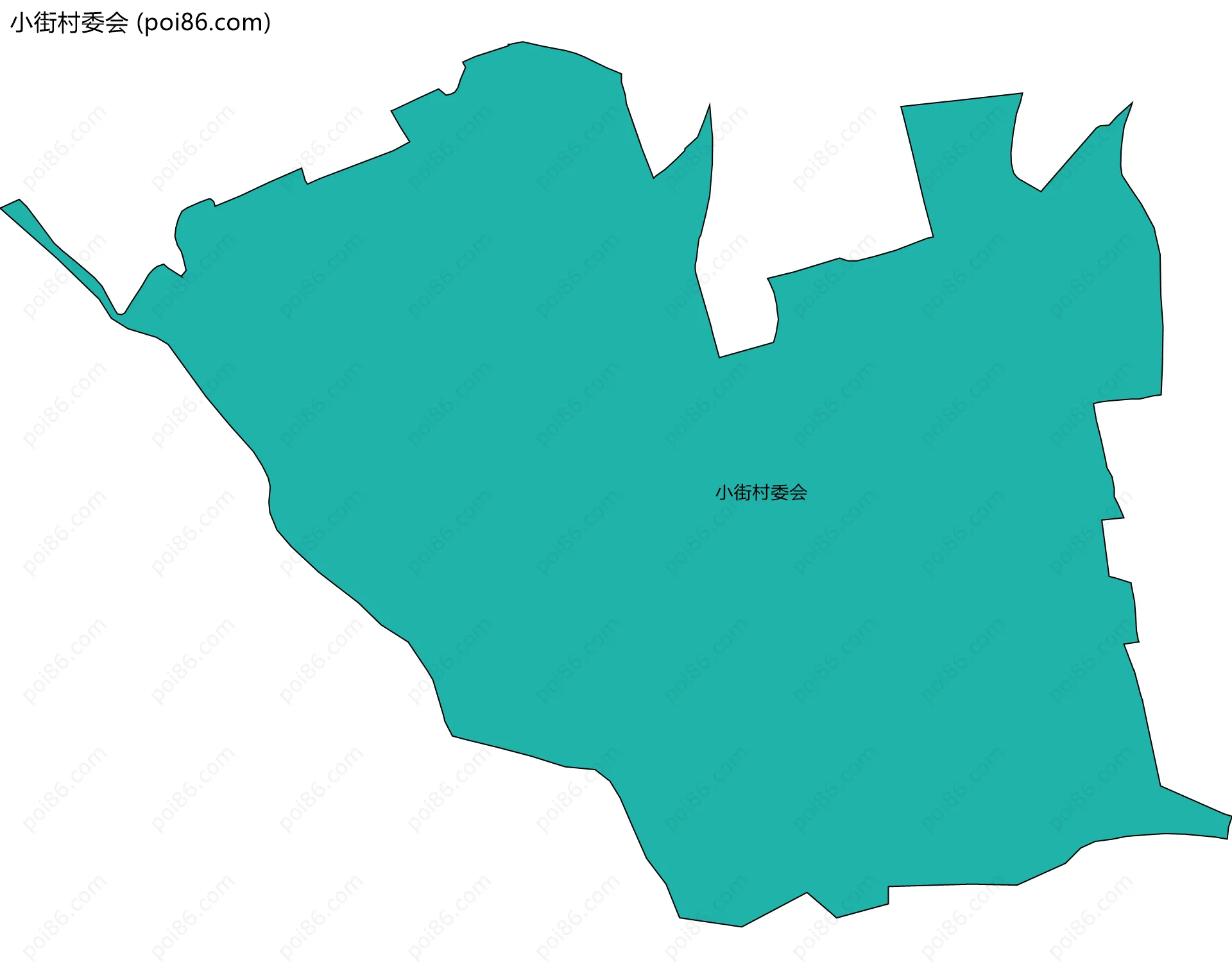 小街村委会边界地图