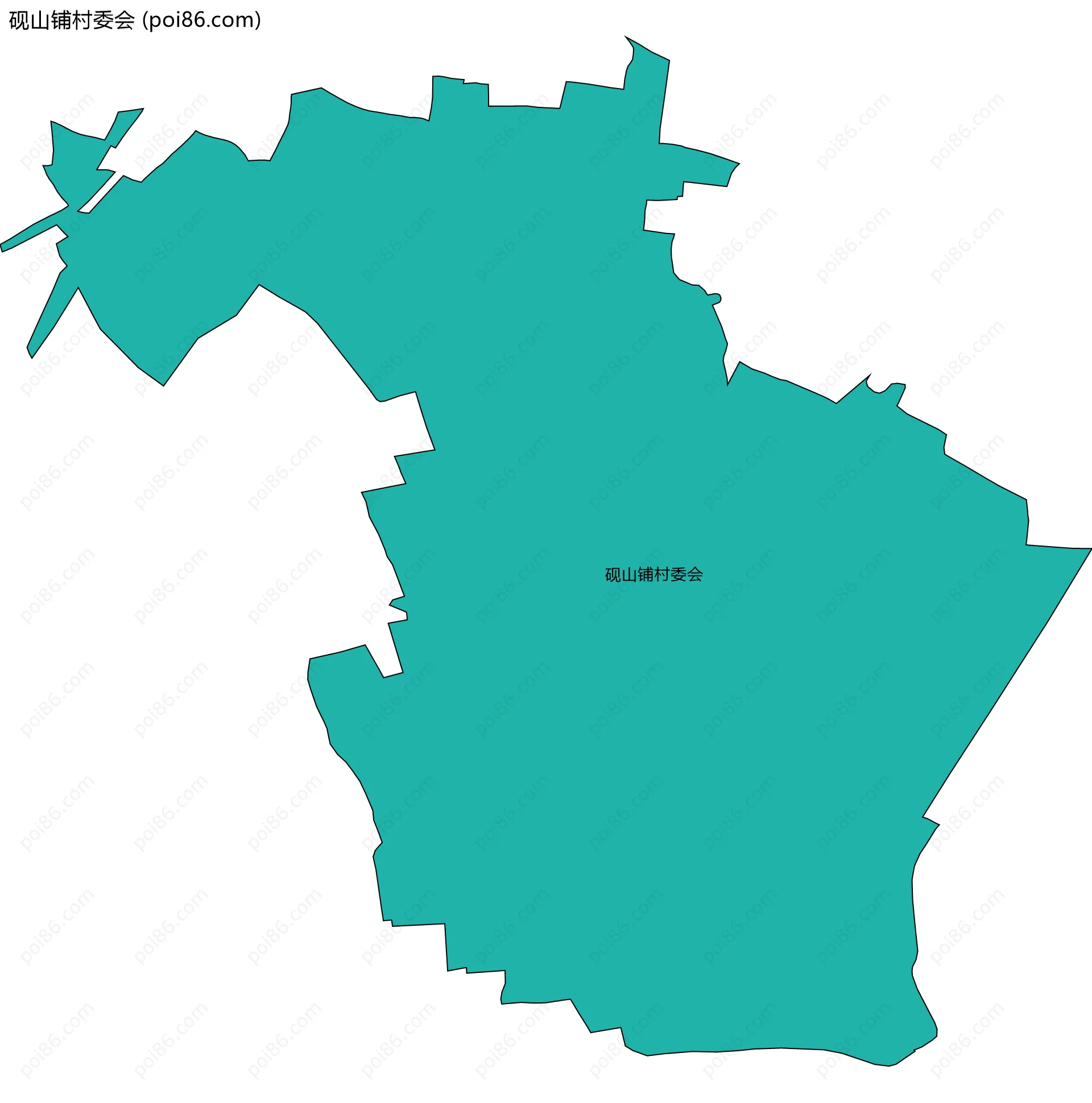 砚山铺村委会边界地图