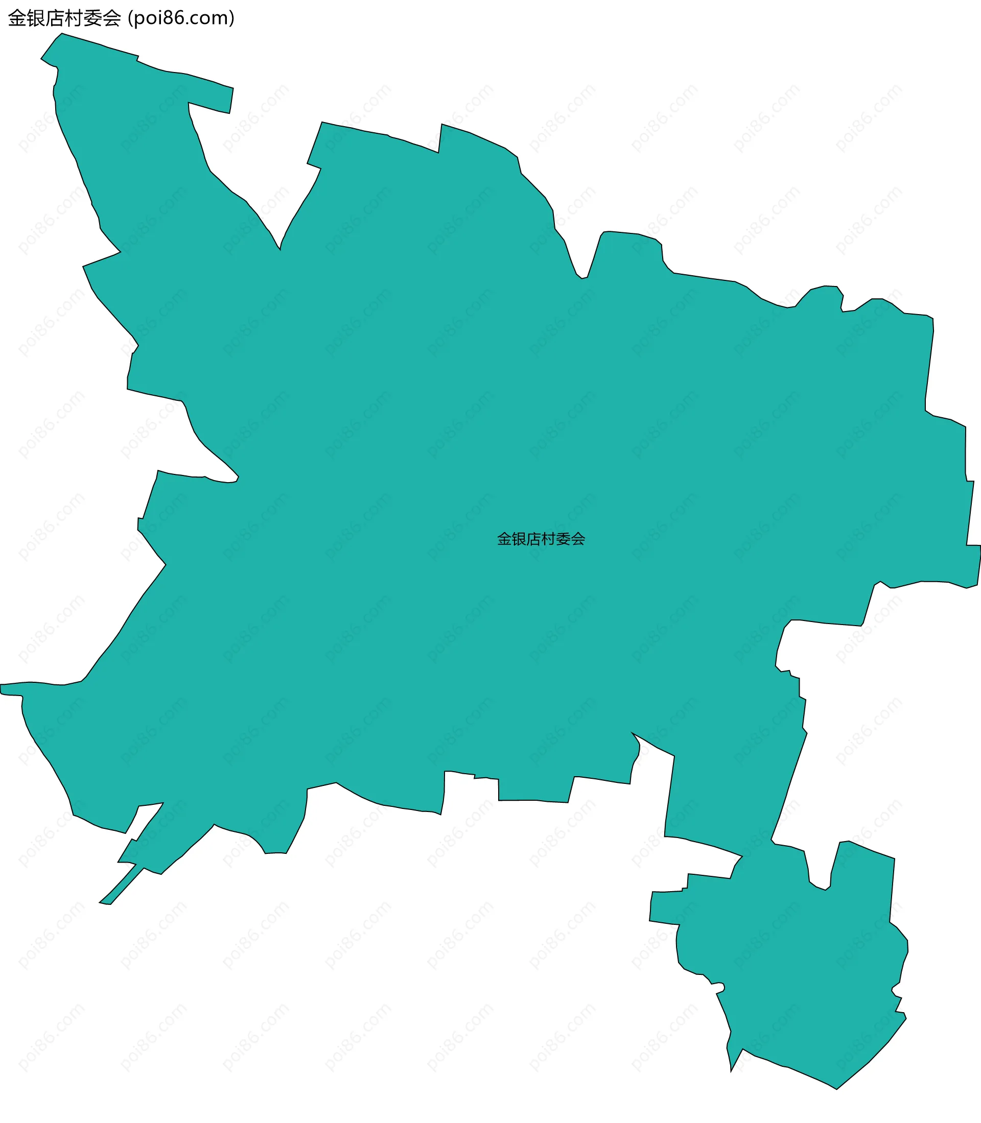金银店村委会边界地图