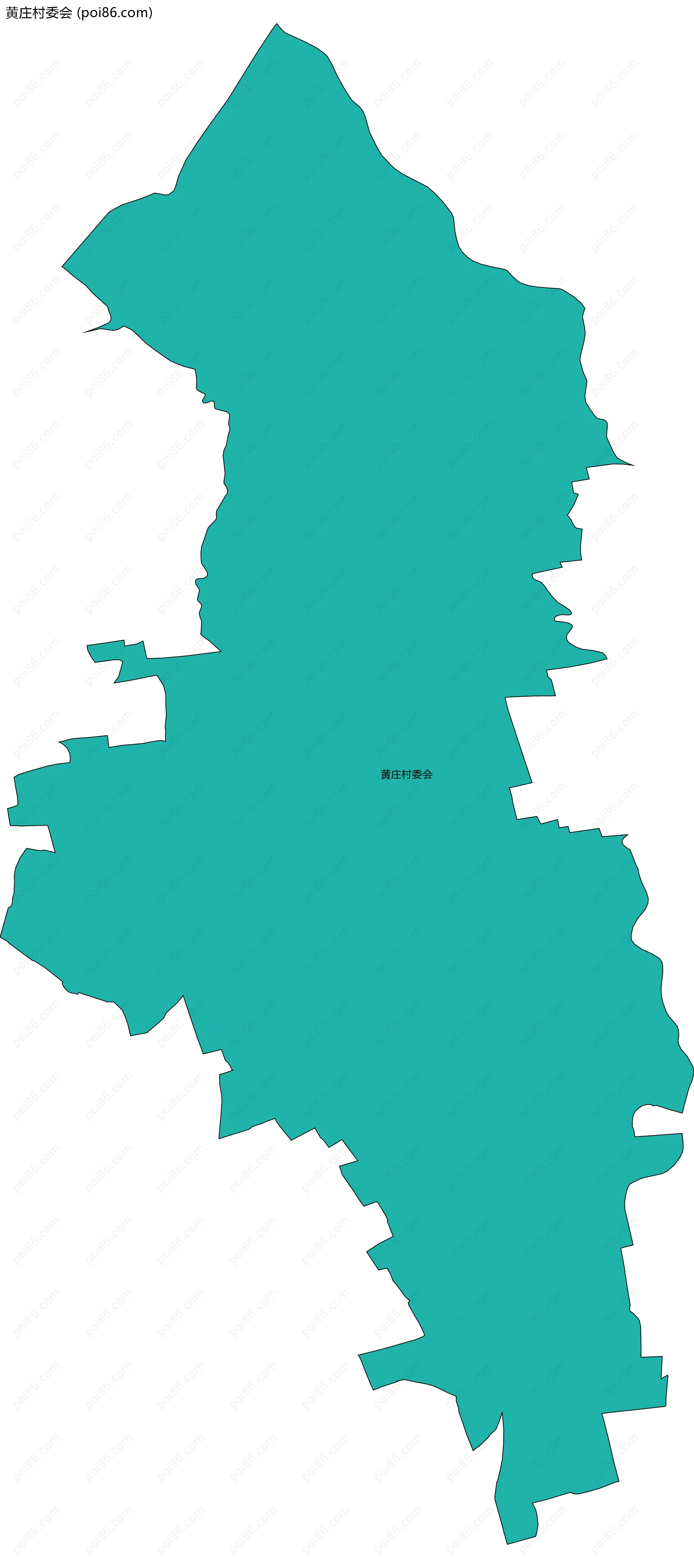 黄庄村委会边界地图