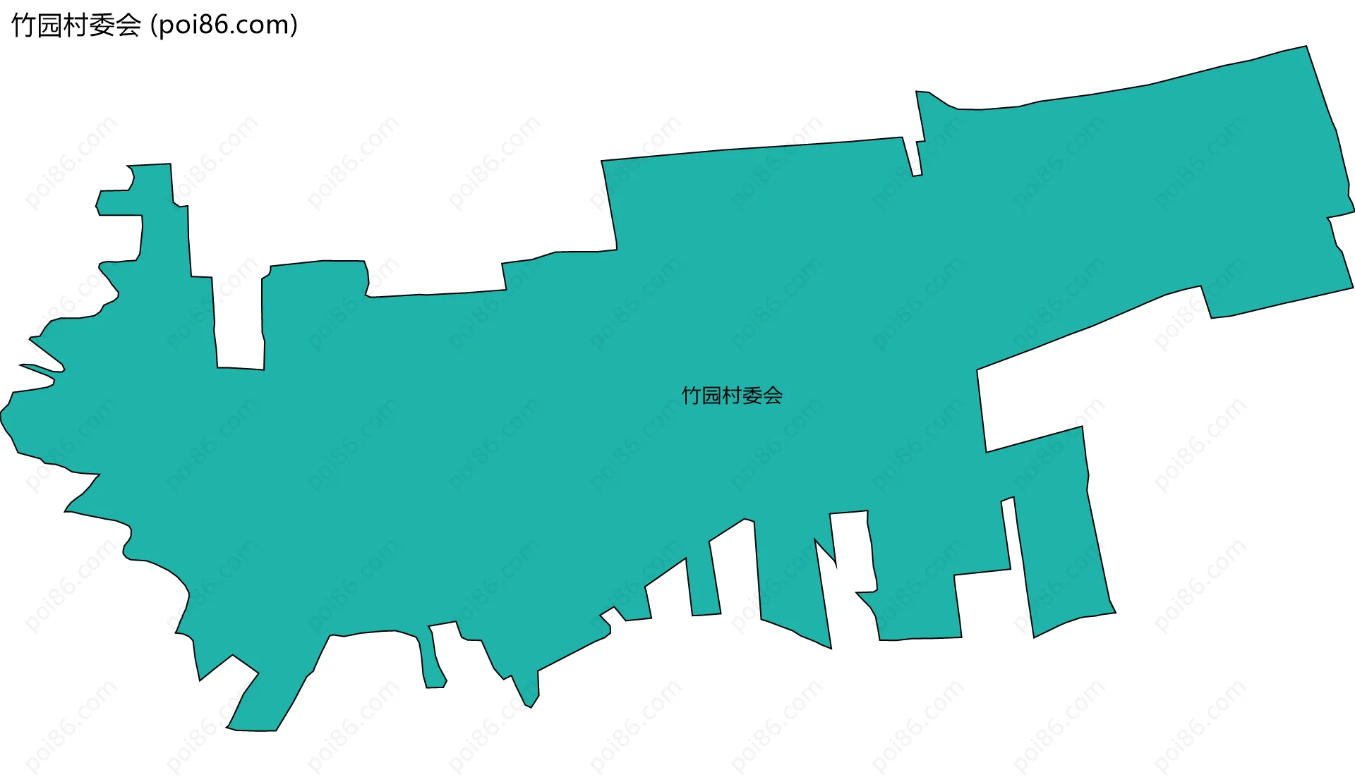 竹园村委会边界地图