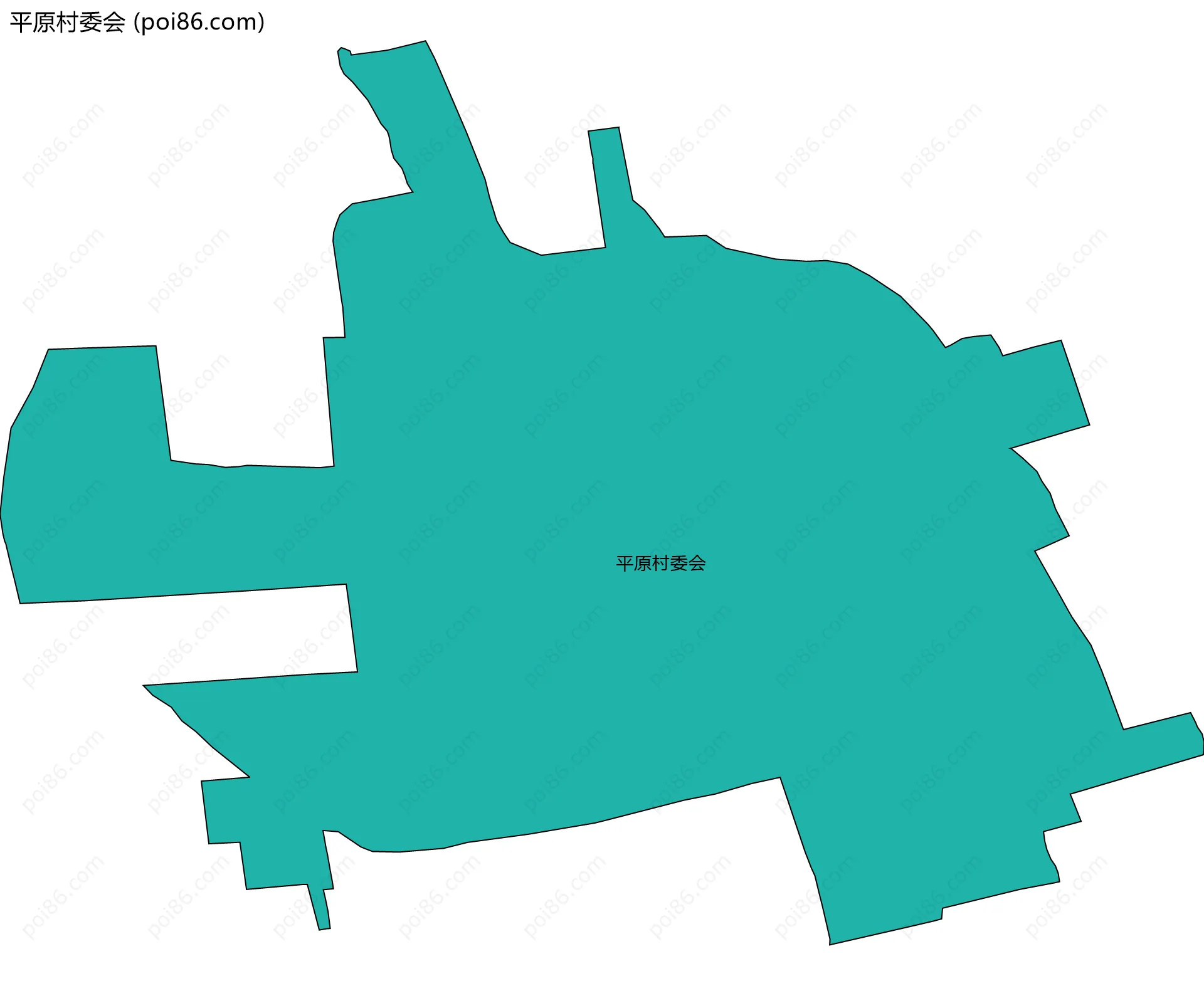 平原村委会边界地图