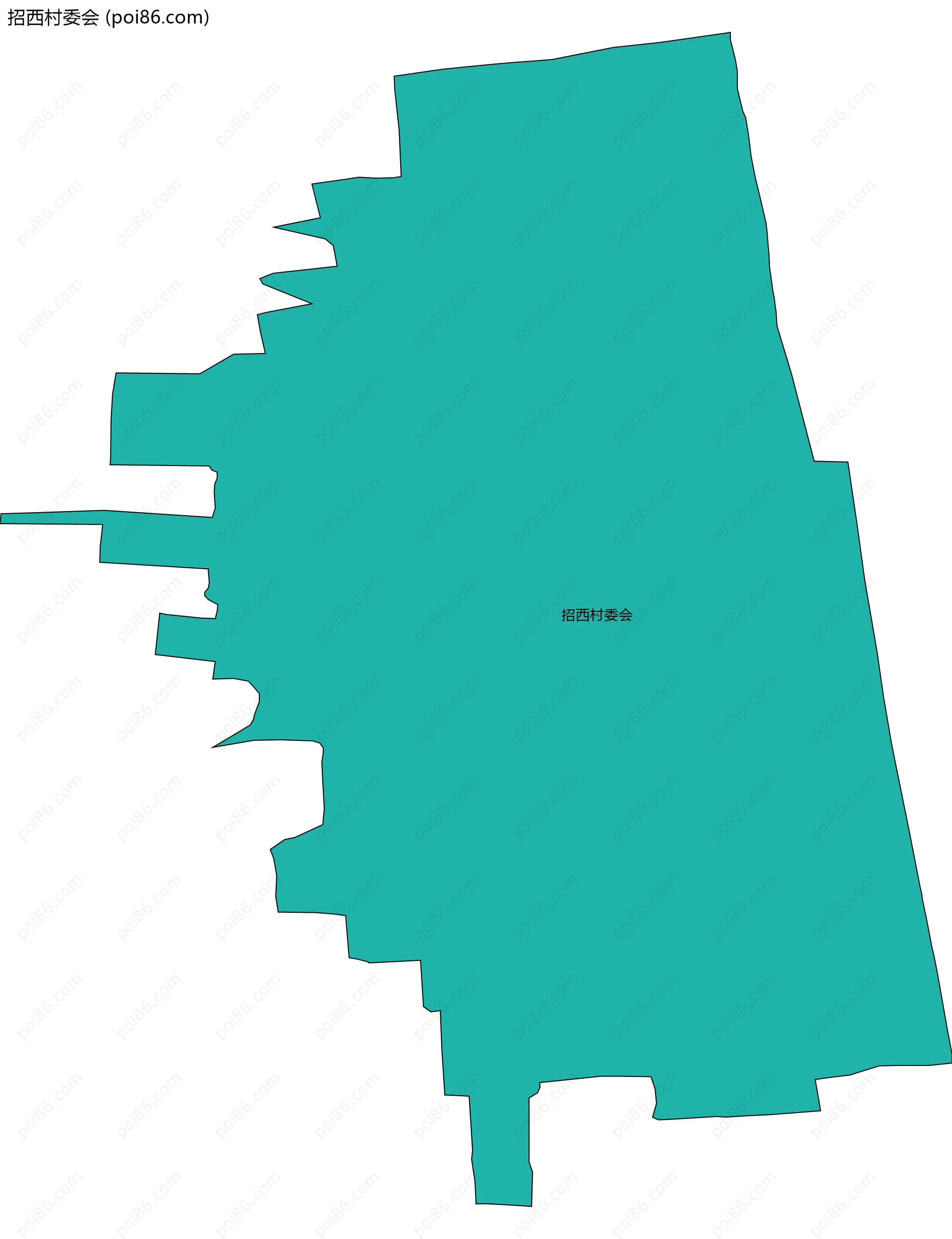 招西村委会边界地图