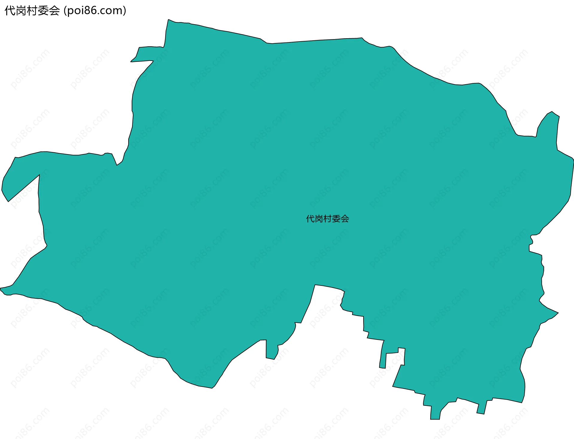 代岗村委会边界地图
