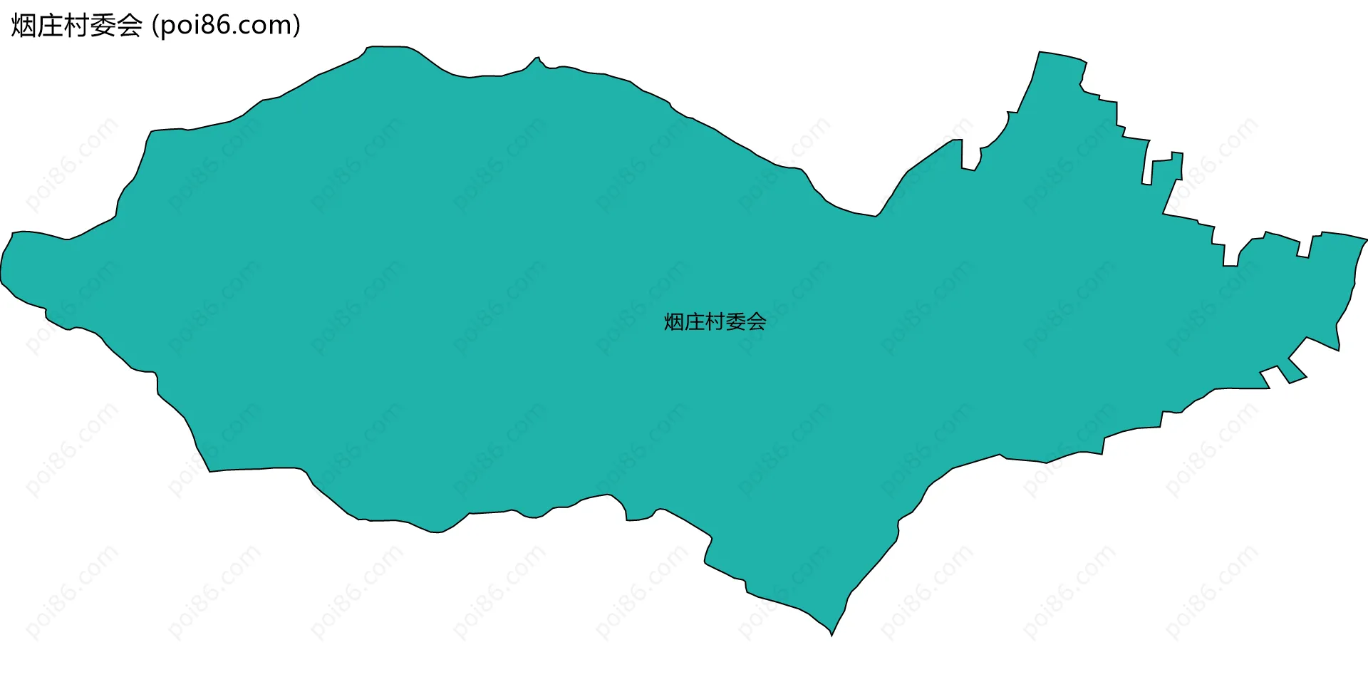 烟庄村委会边界地图