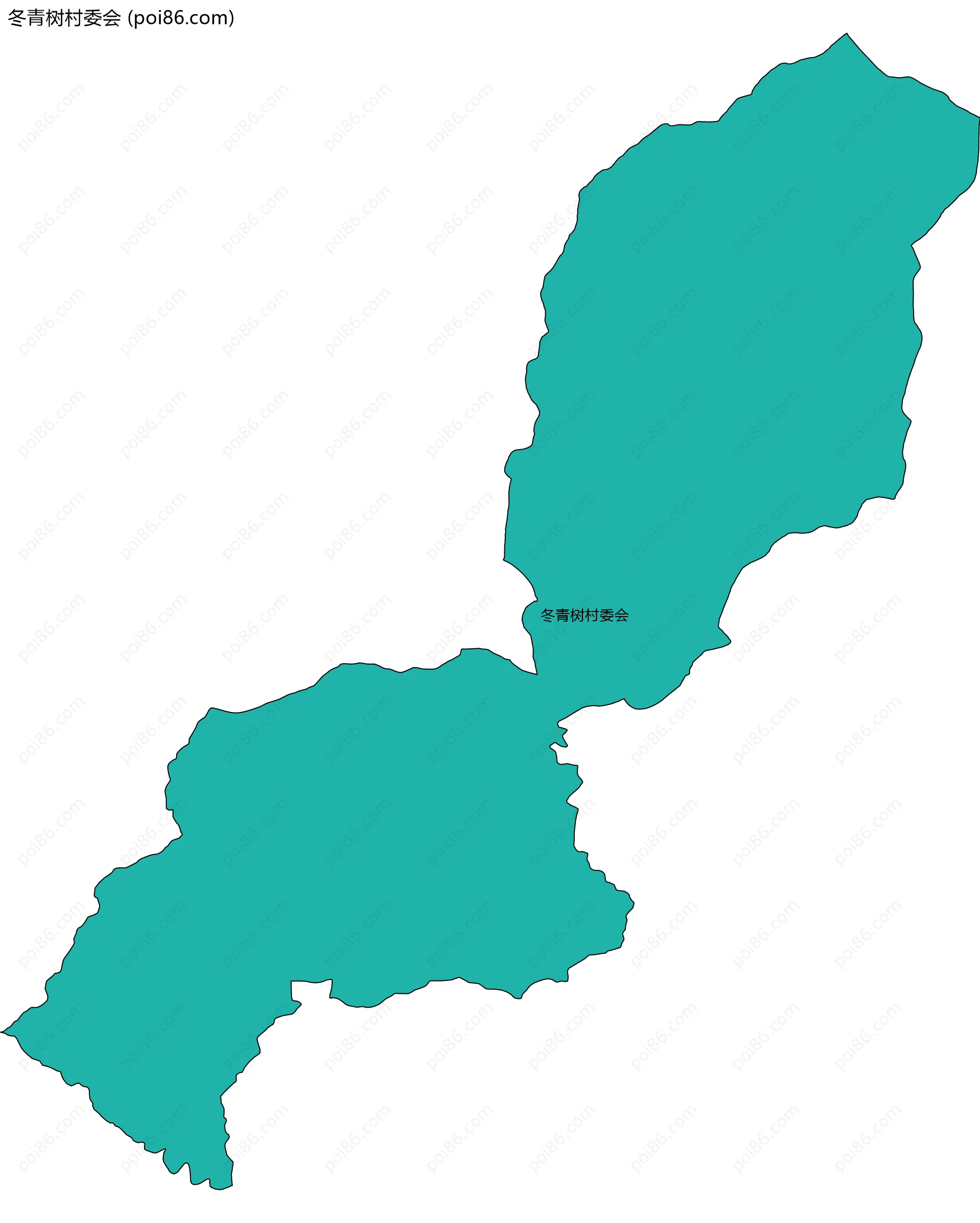 冬青树村委会边界地图