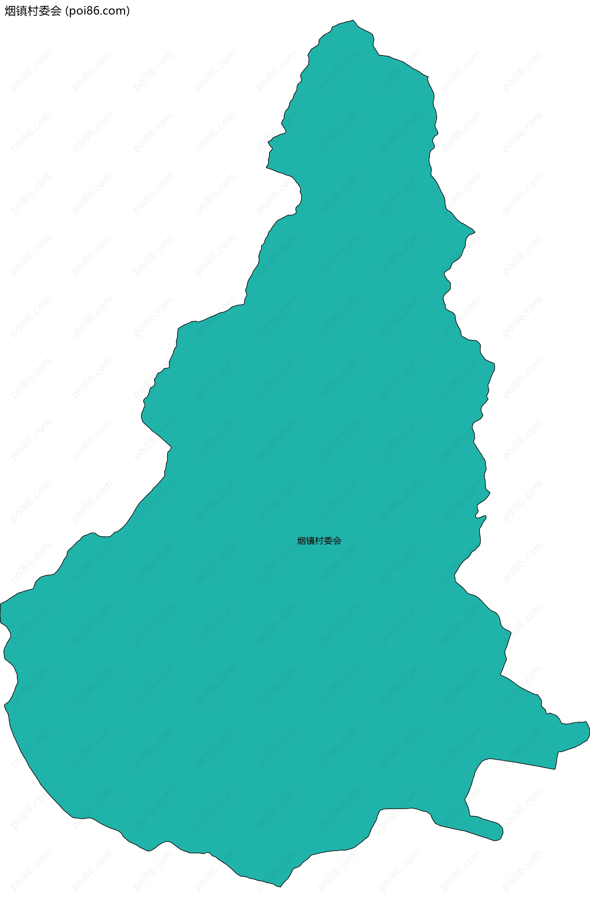 烟镇村委会边界地图