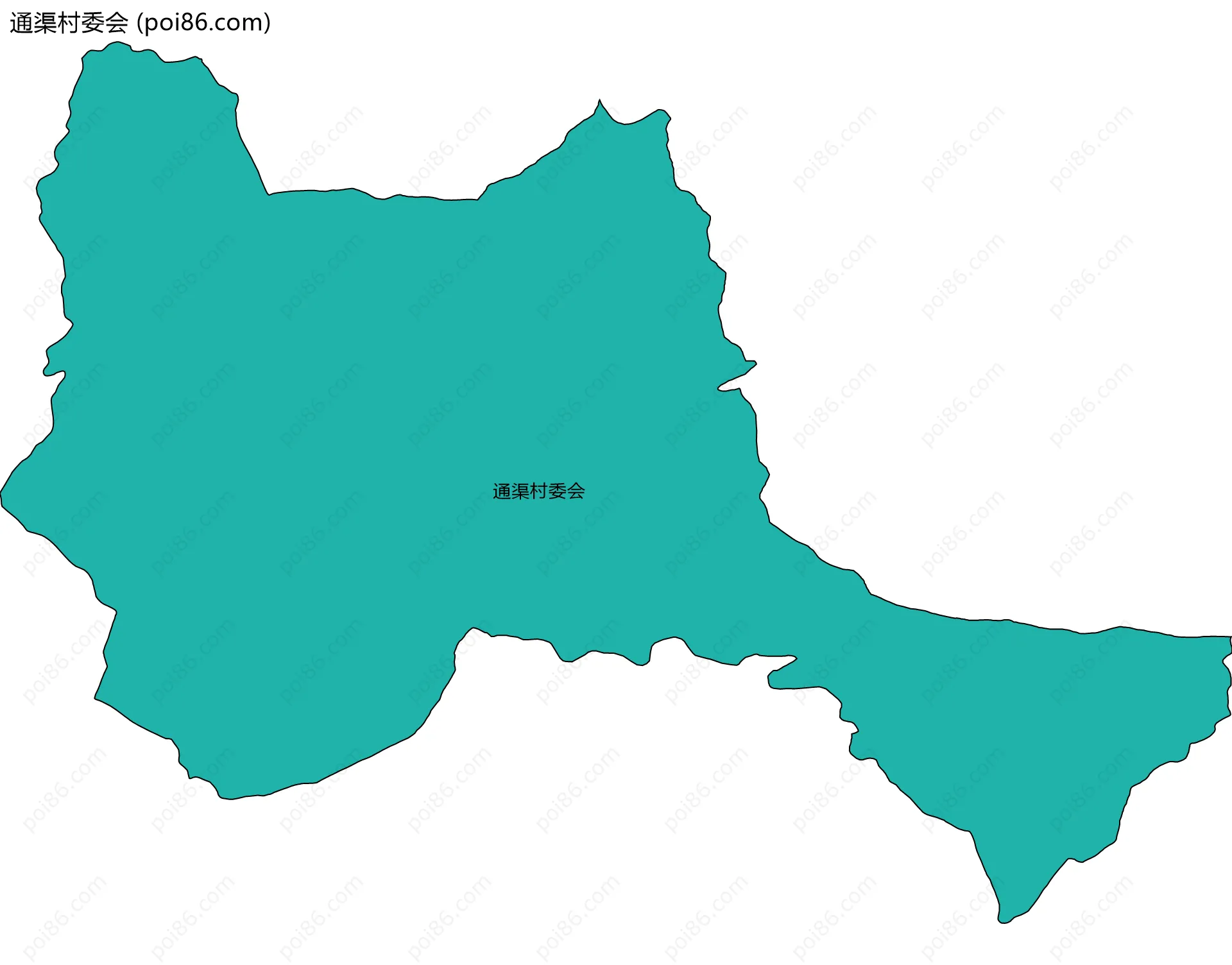 通渠村委会边界地图