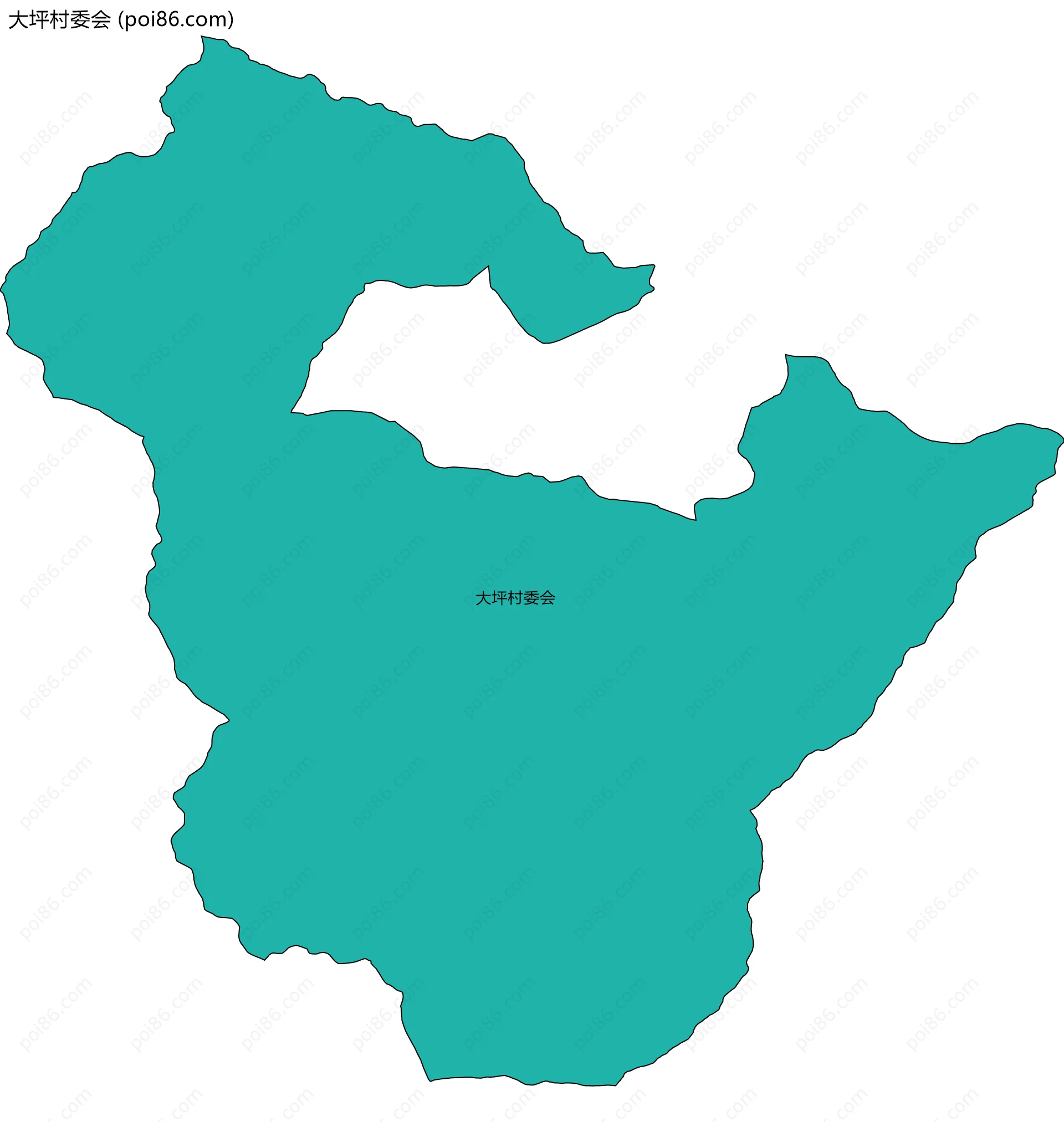 大坪村委会边界地图
