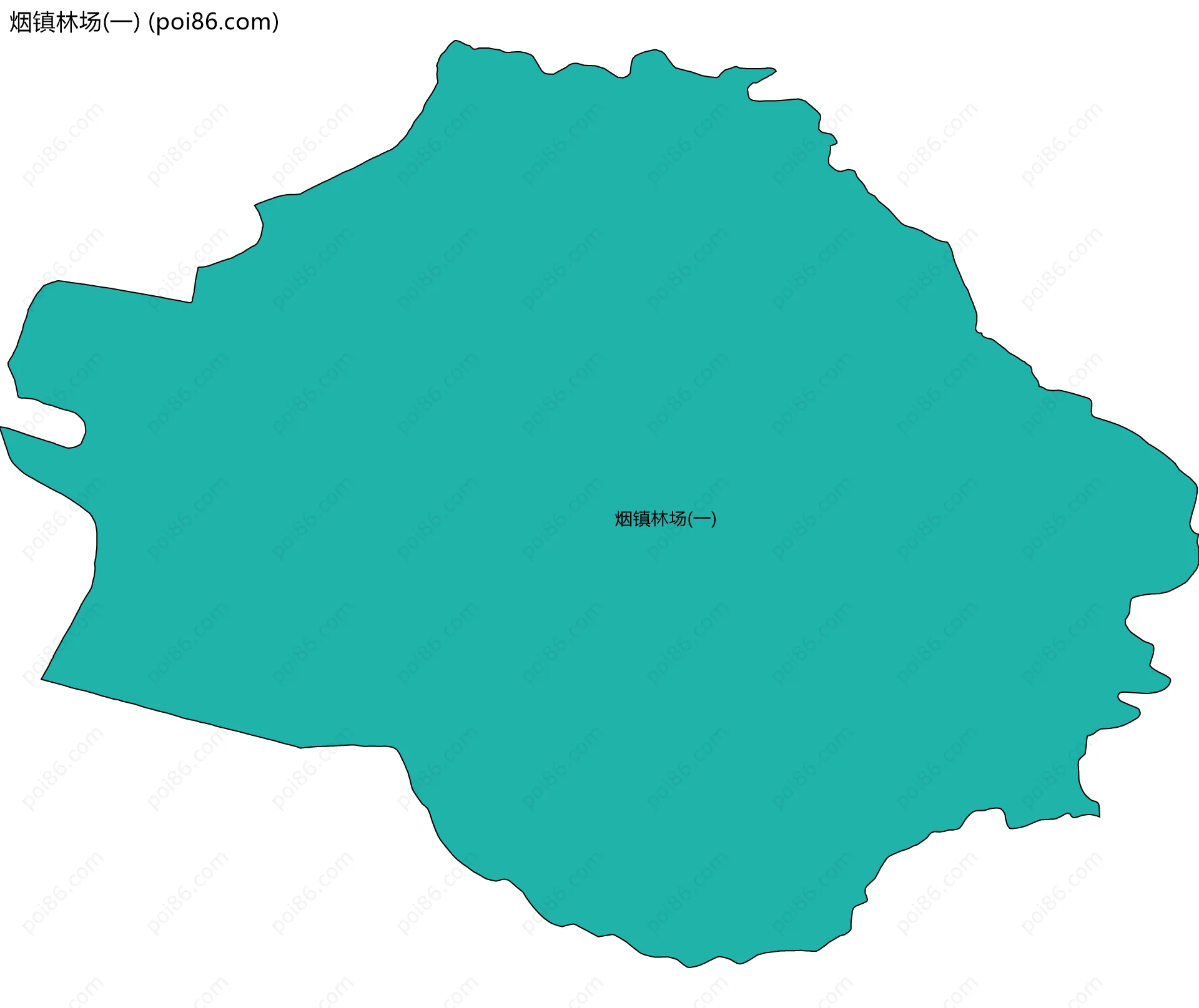 烟镇林场(一)边界地图