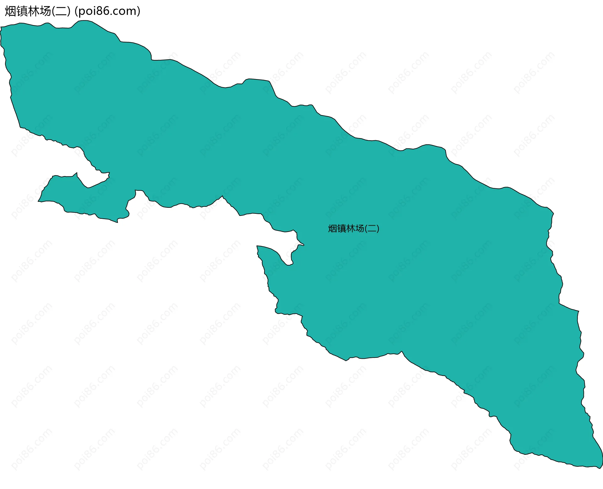 烟镇林场(二)边界地图