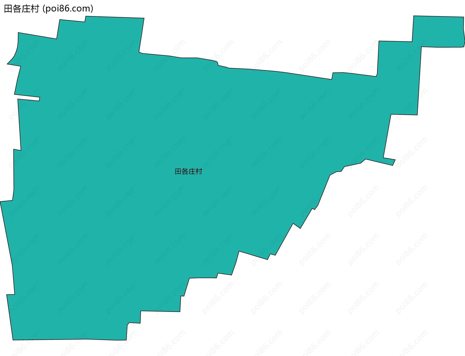 田各庄村边界地图