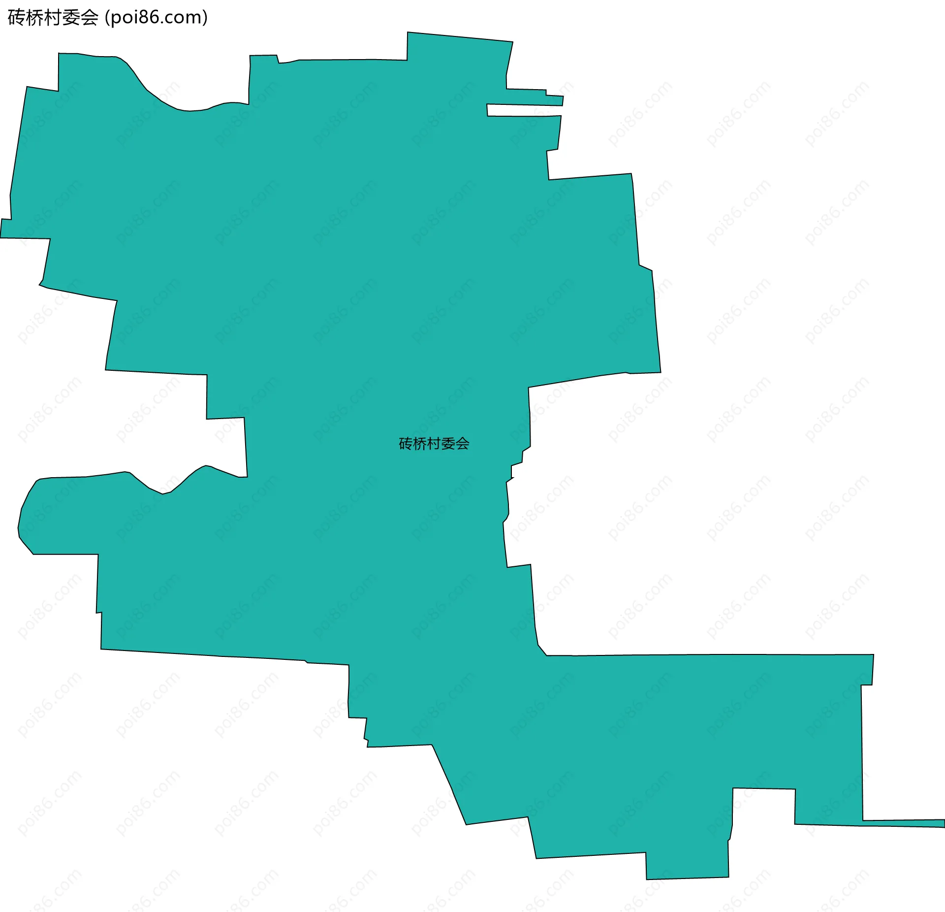 砖桥村委会边界地图