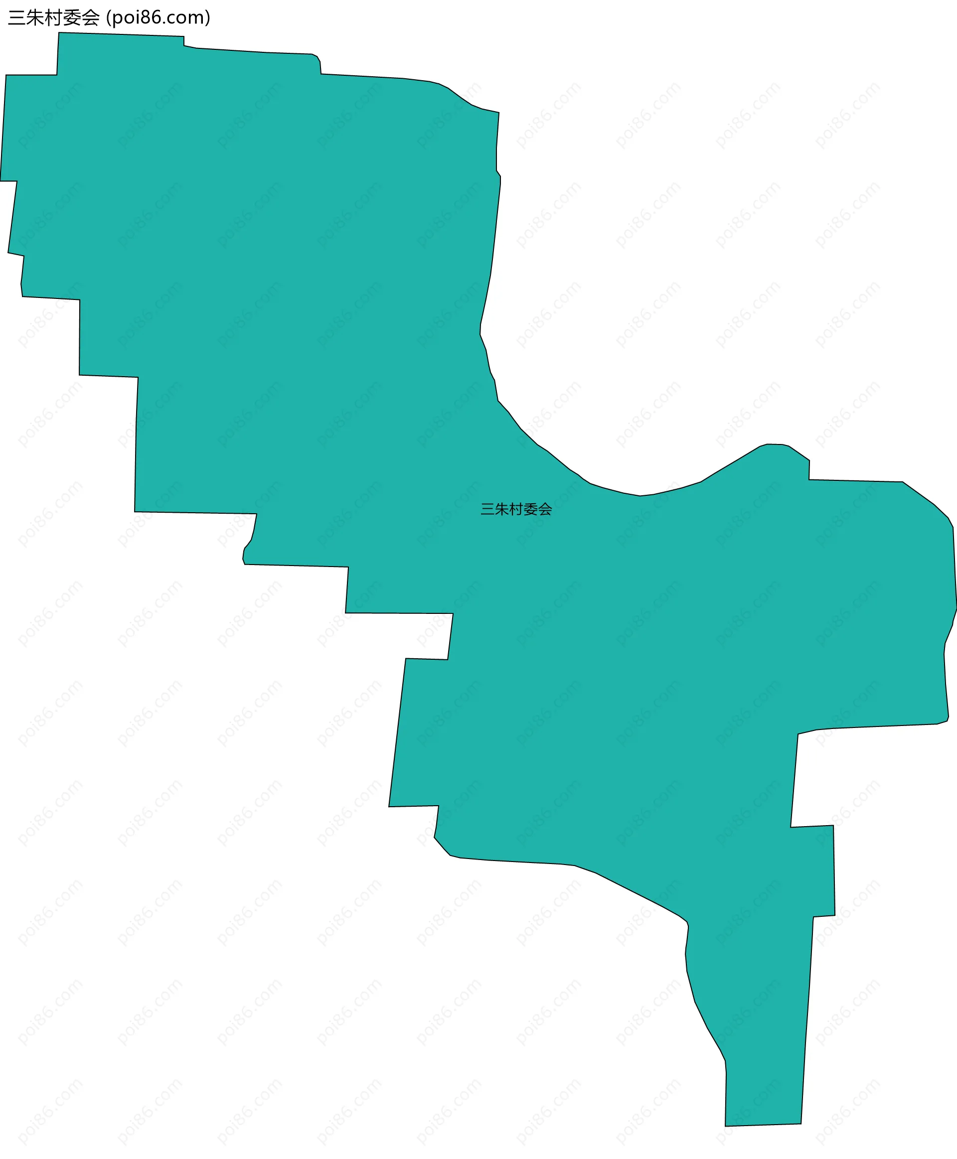 三朱村委会边界地图