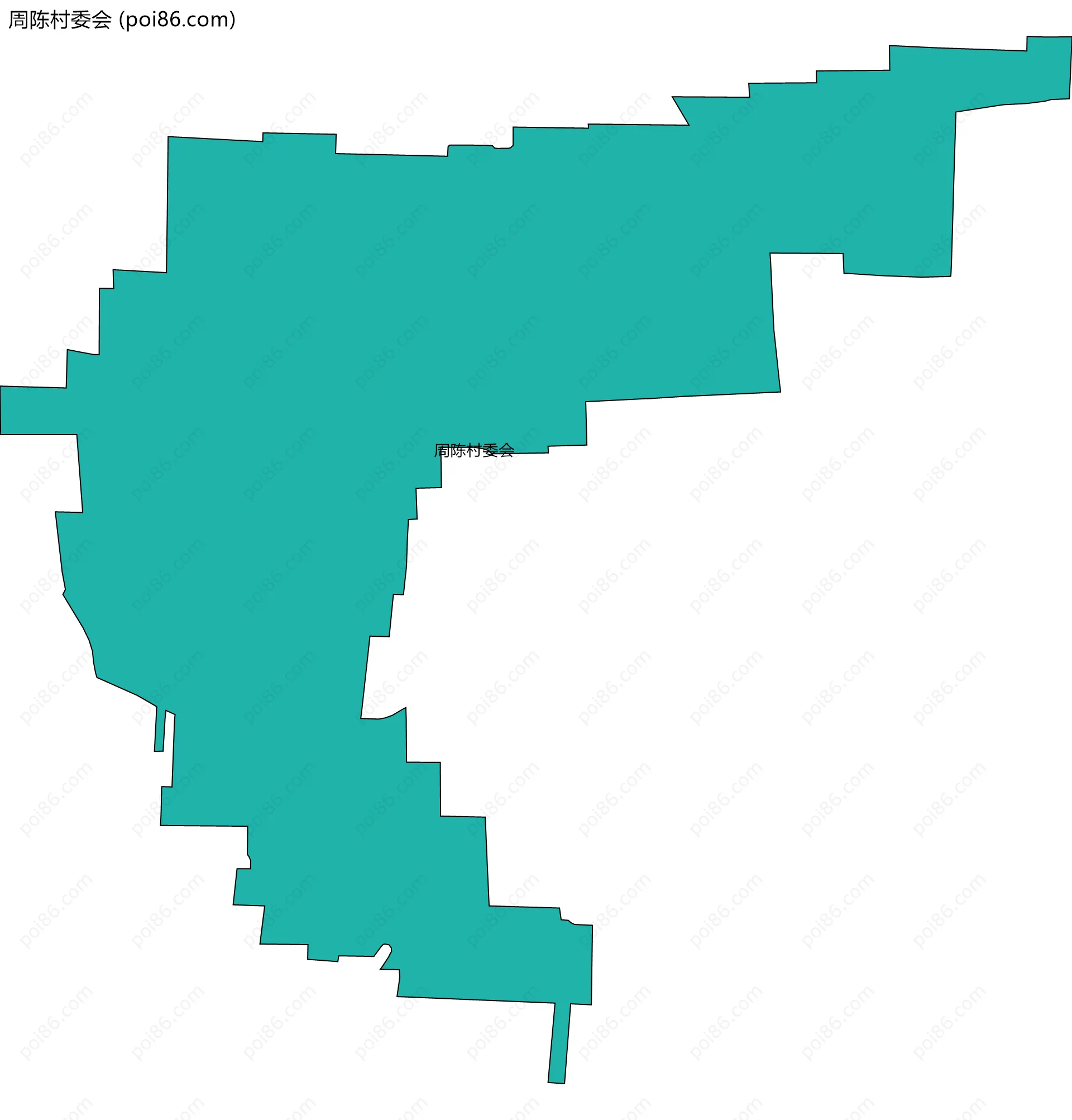 周陈村委会边界地图