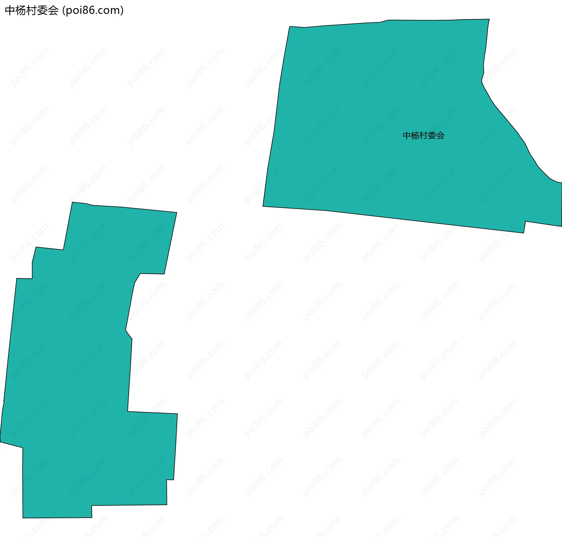 中杨村委会边界地图