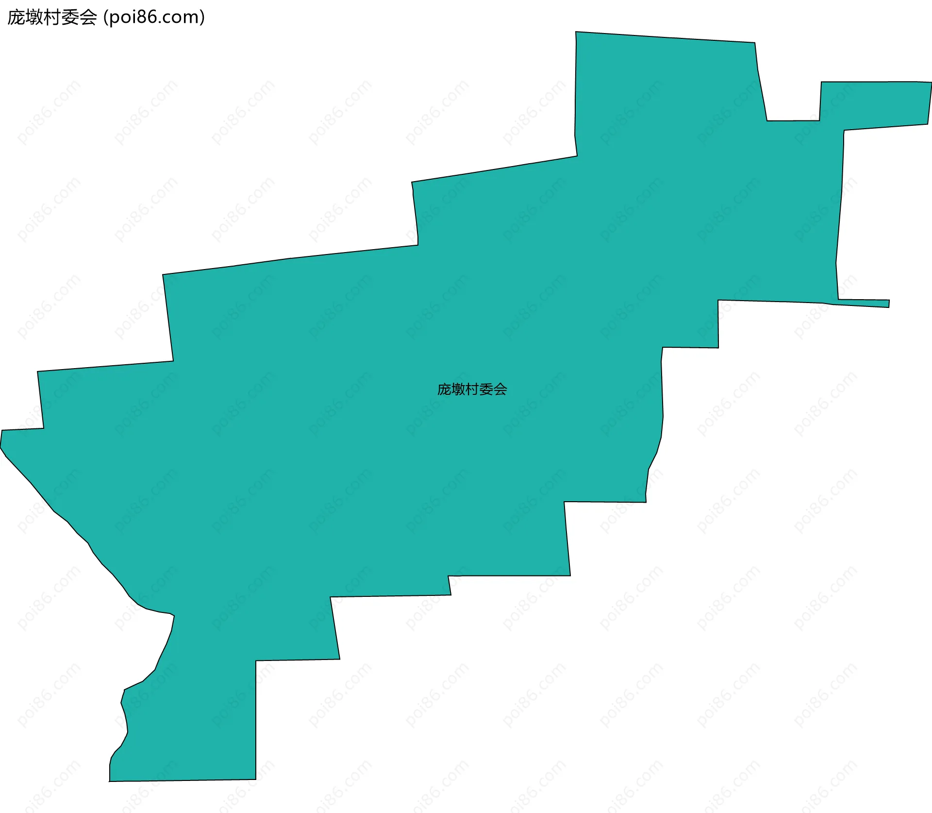 庞墩村委会边界地图