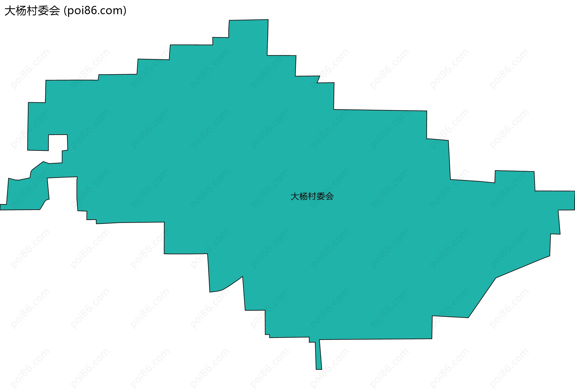 大杨村委会边界地图