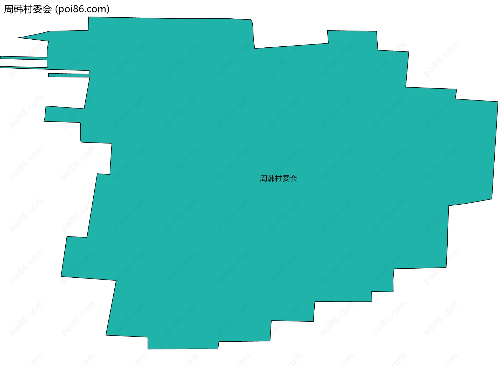 周韩村委会边界地图