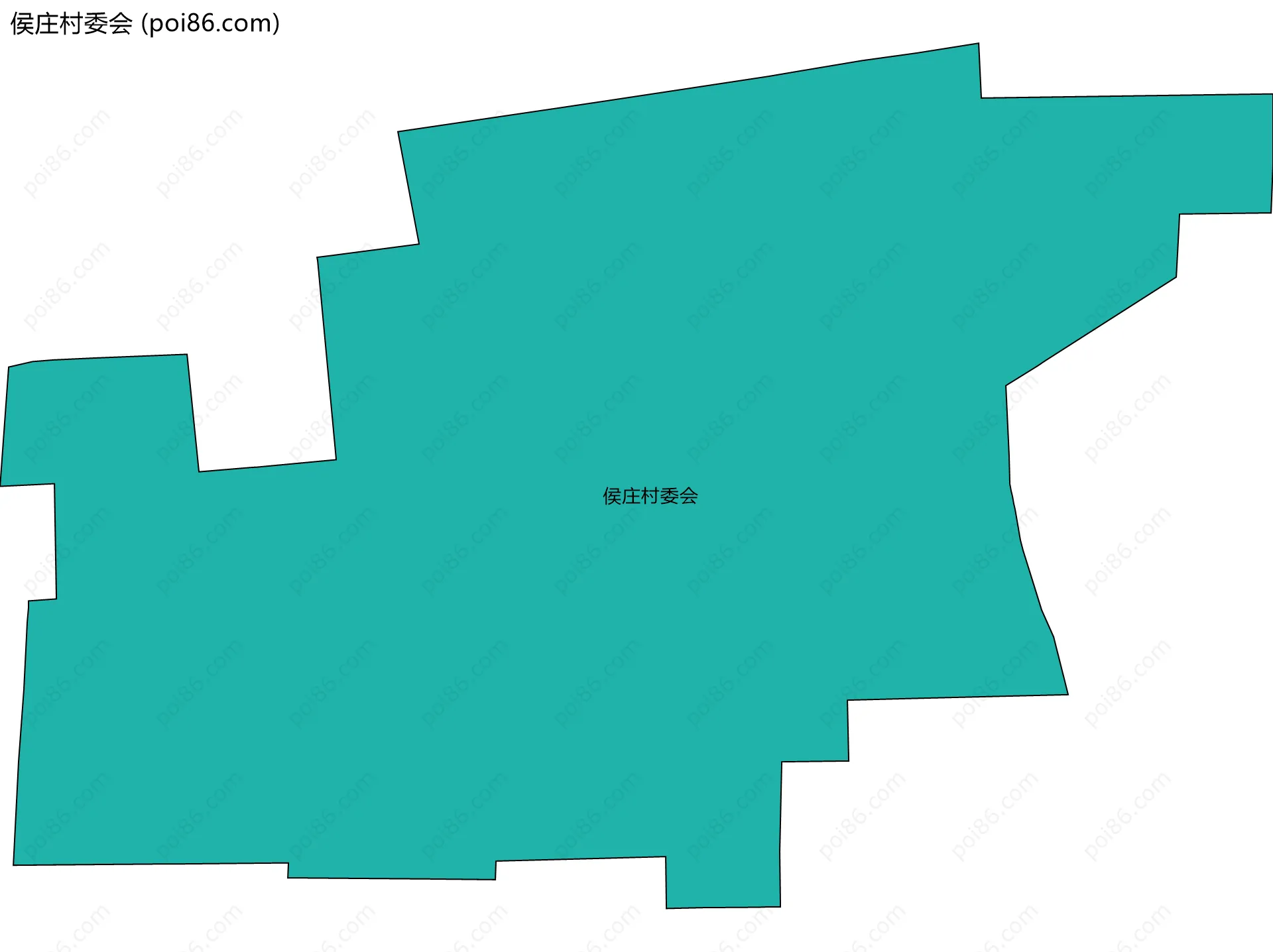 侯庄村委会边界地图
