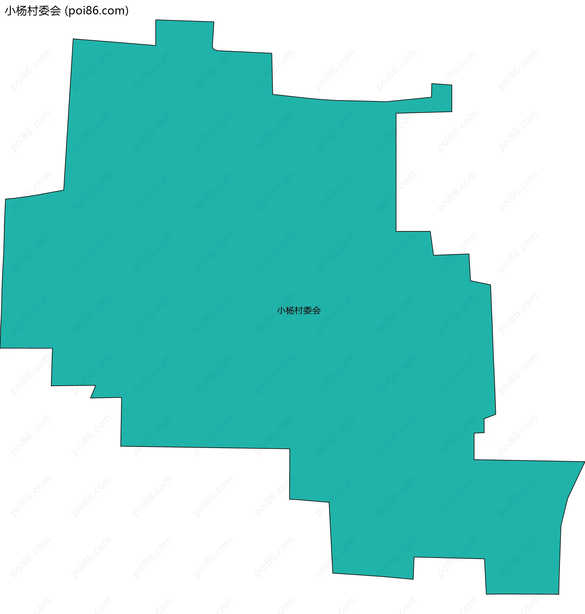 小杨村委会边界地图