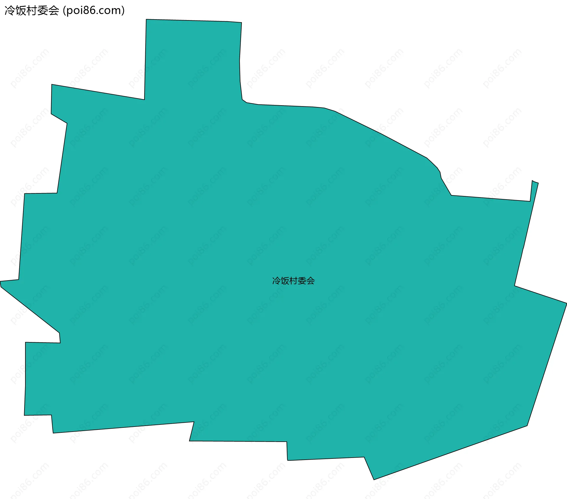 冷饭村委会边界地图