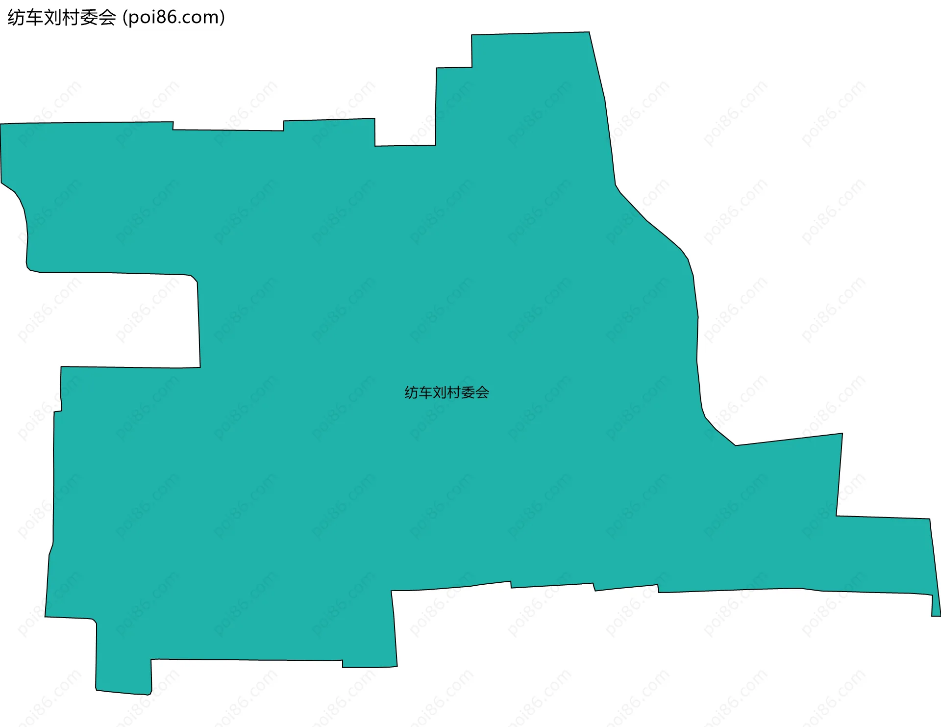 纺车刘村委会边界地图