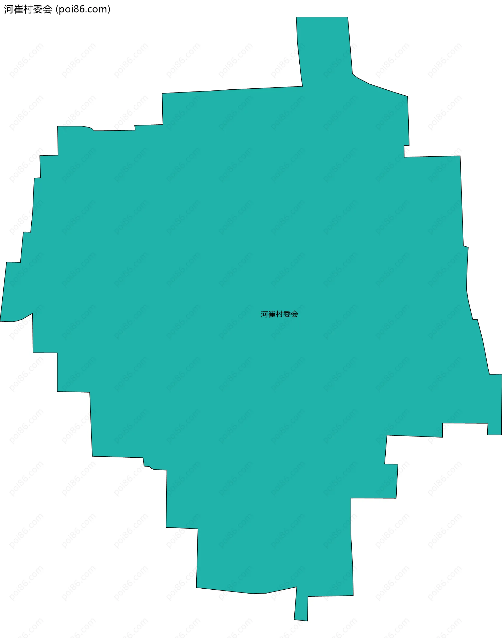 河崔村委会边界地图