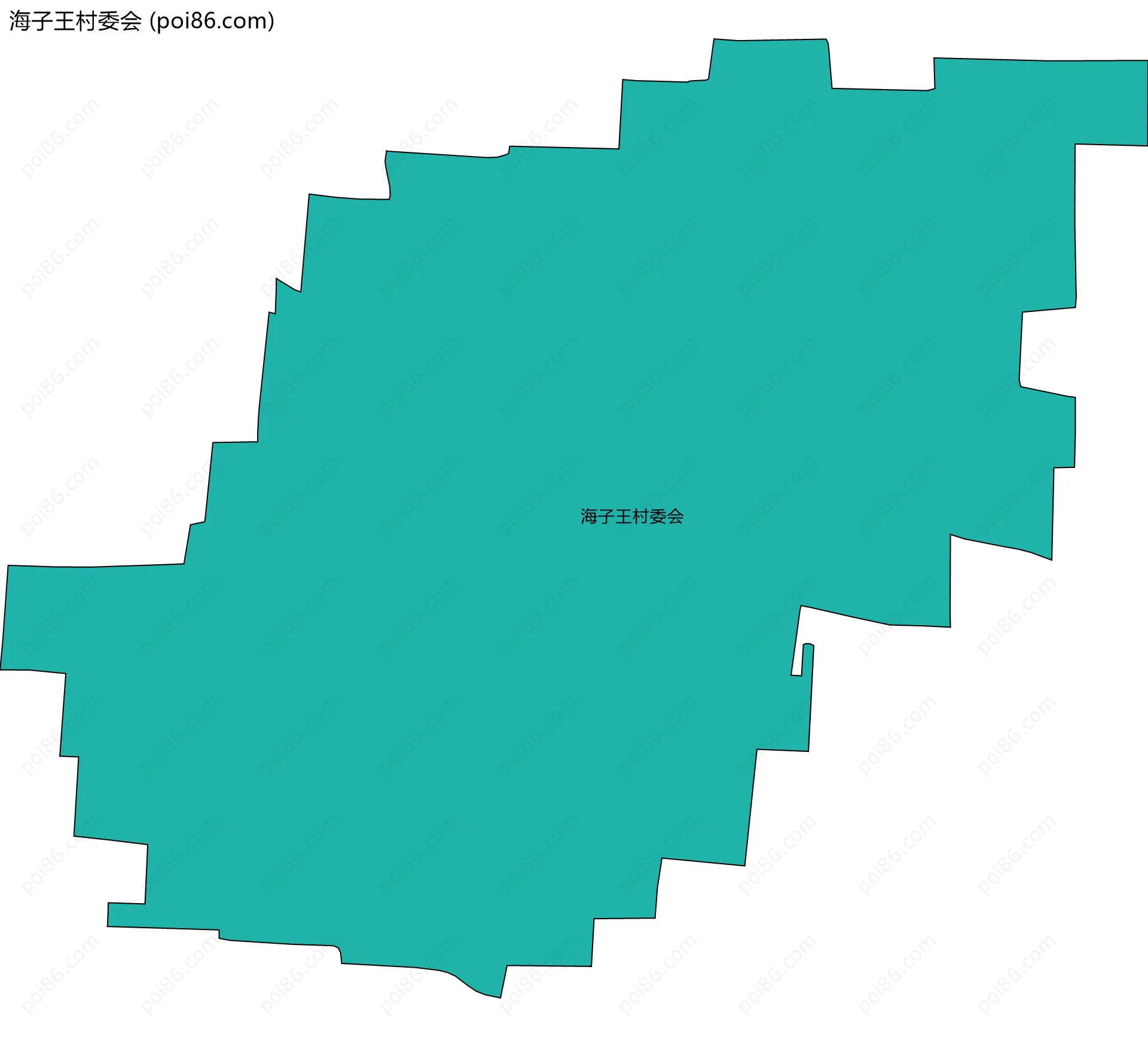 海子王村委会边界地图