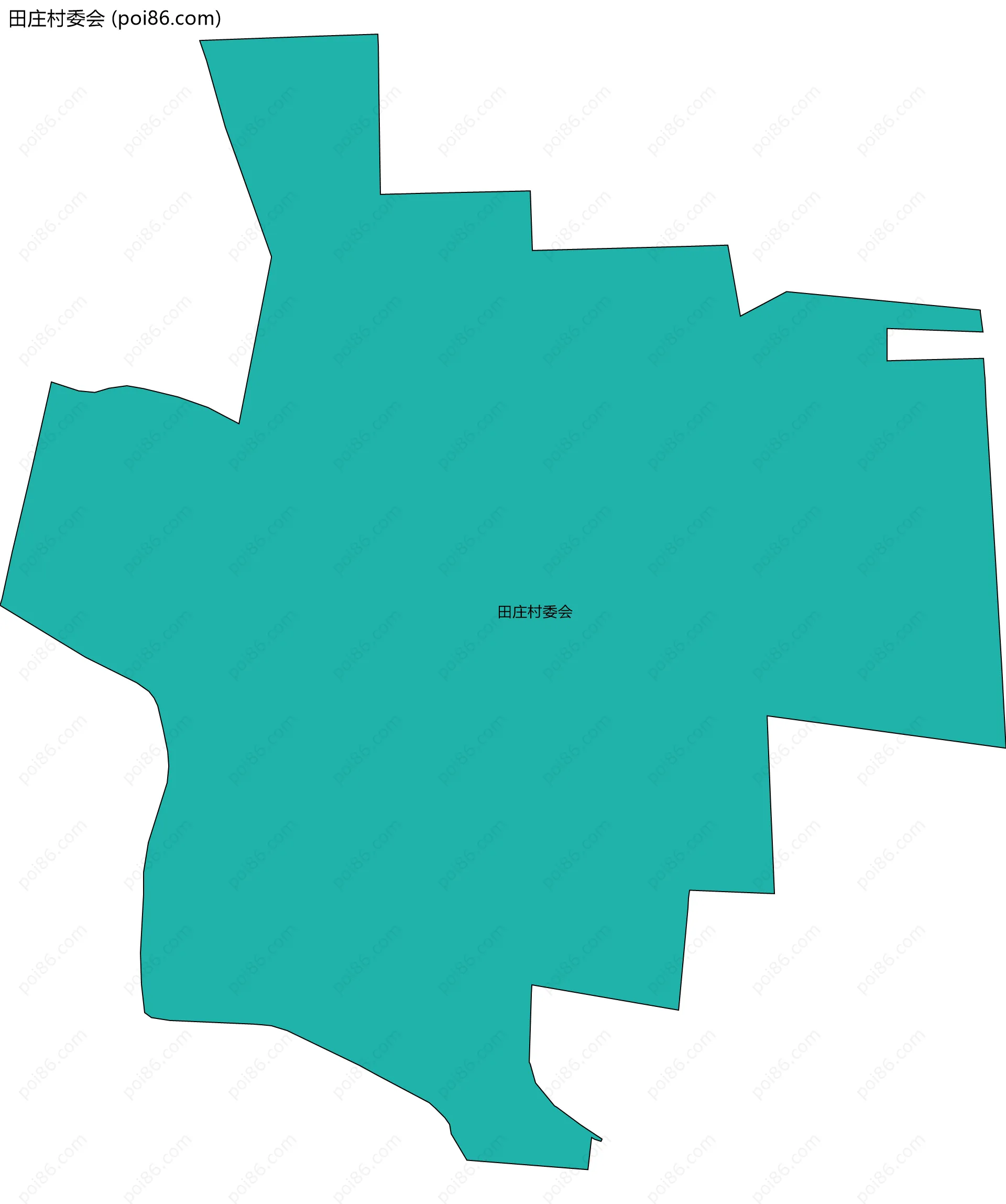 田庄村委会边界地图