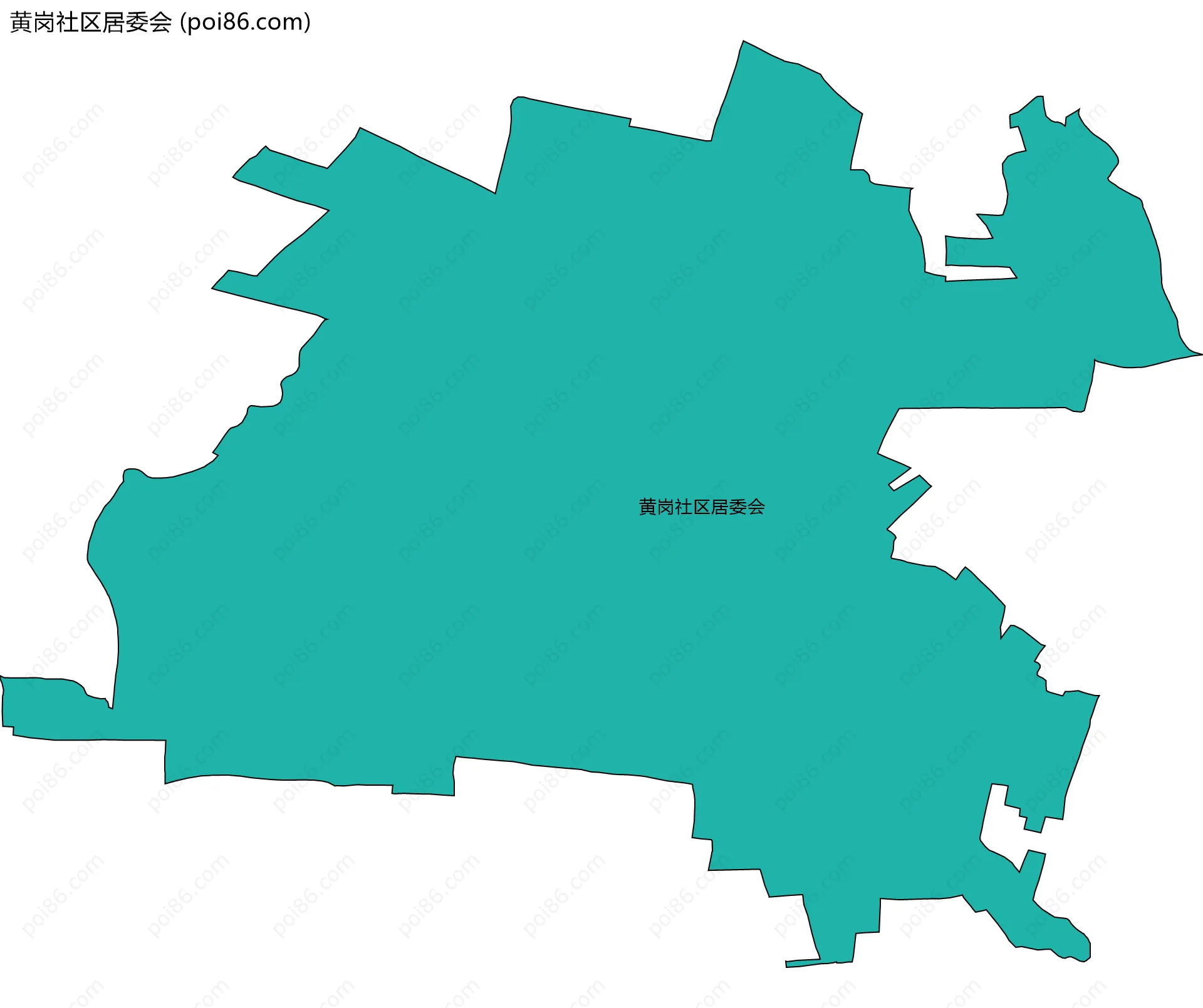 黄岗社区居委会边界地图