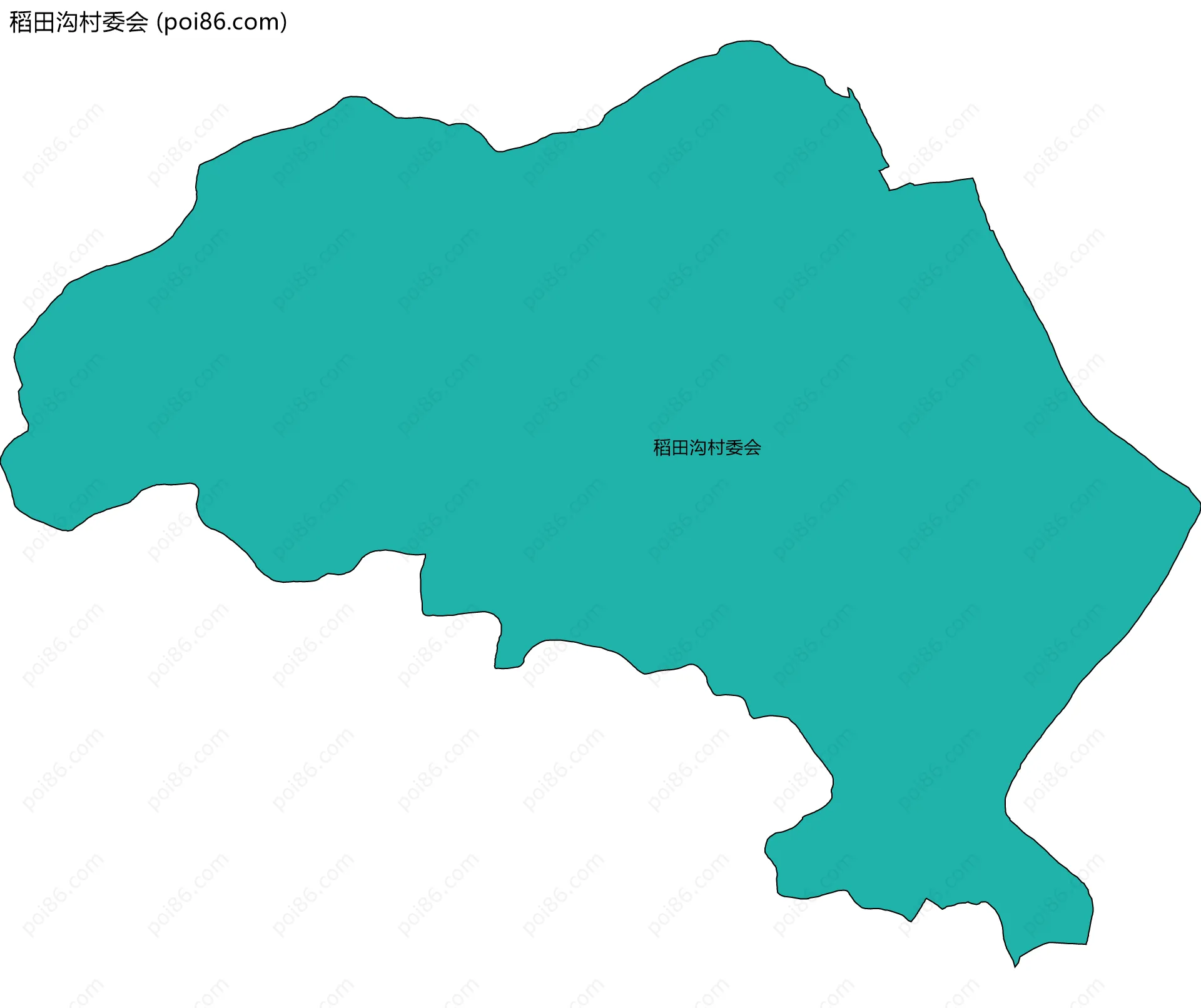 稻田沟村委会边界地图