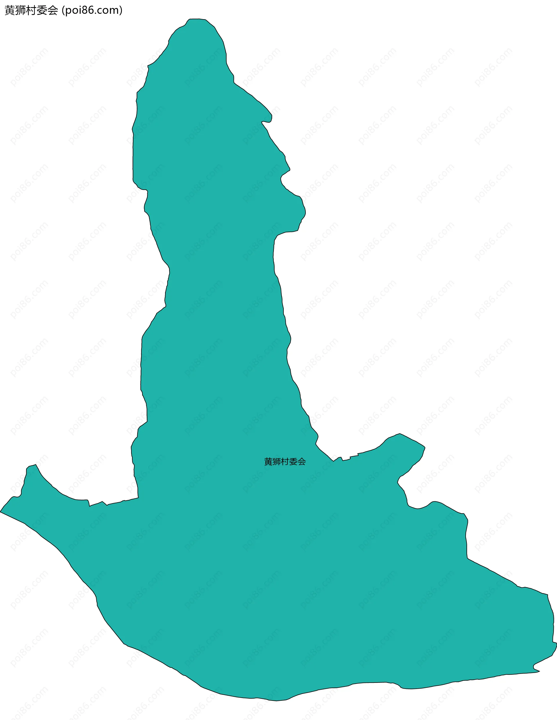 黄狮村委会边界地图