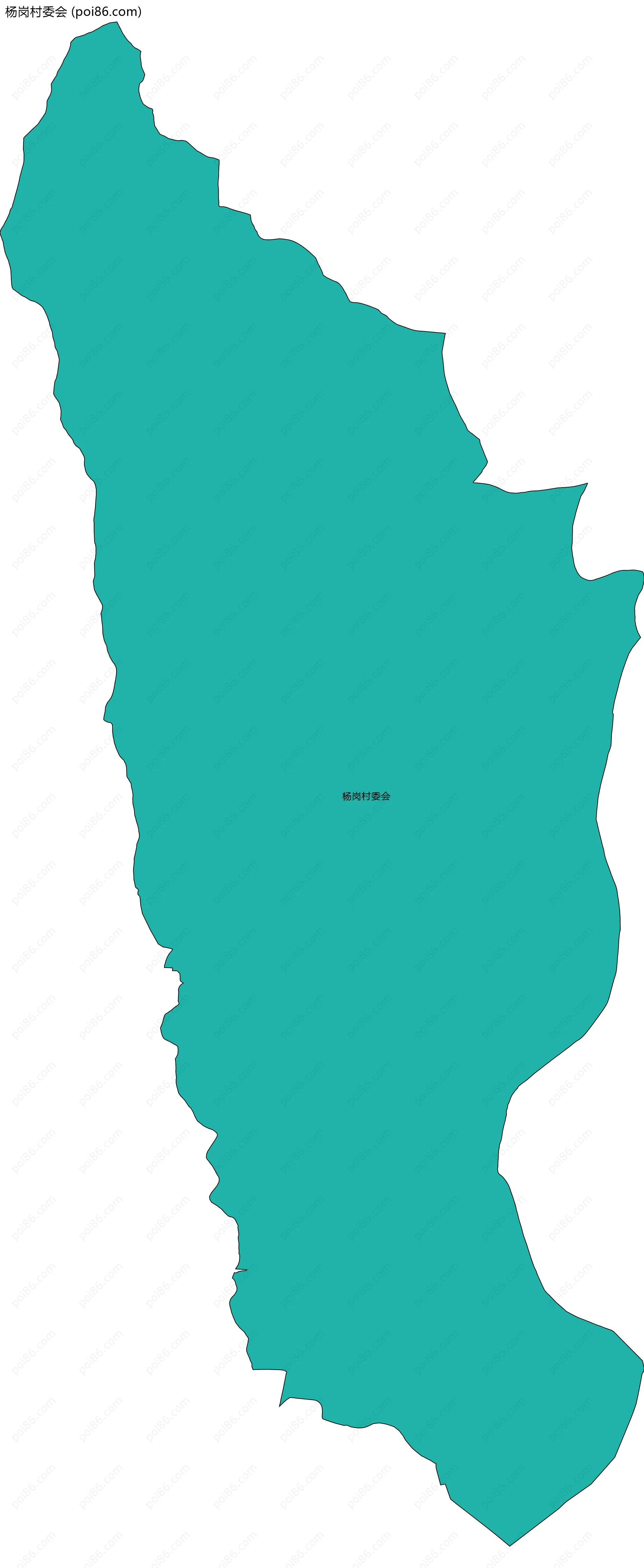 杨岗村委会边界地图