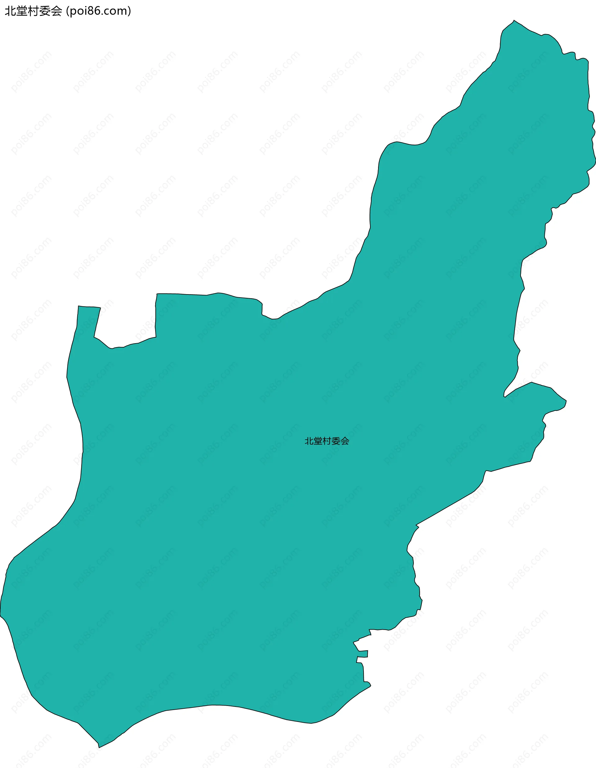 北堂村委会边界地图