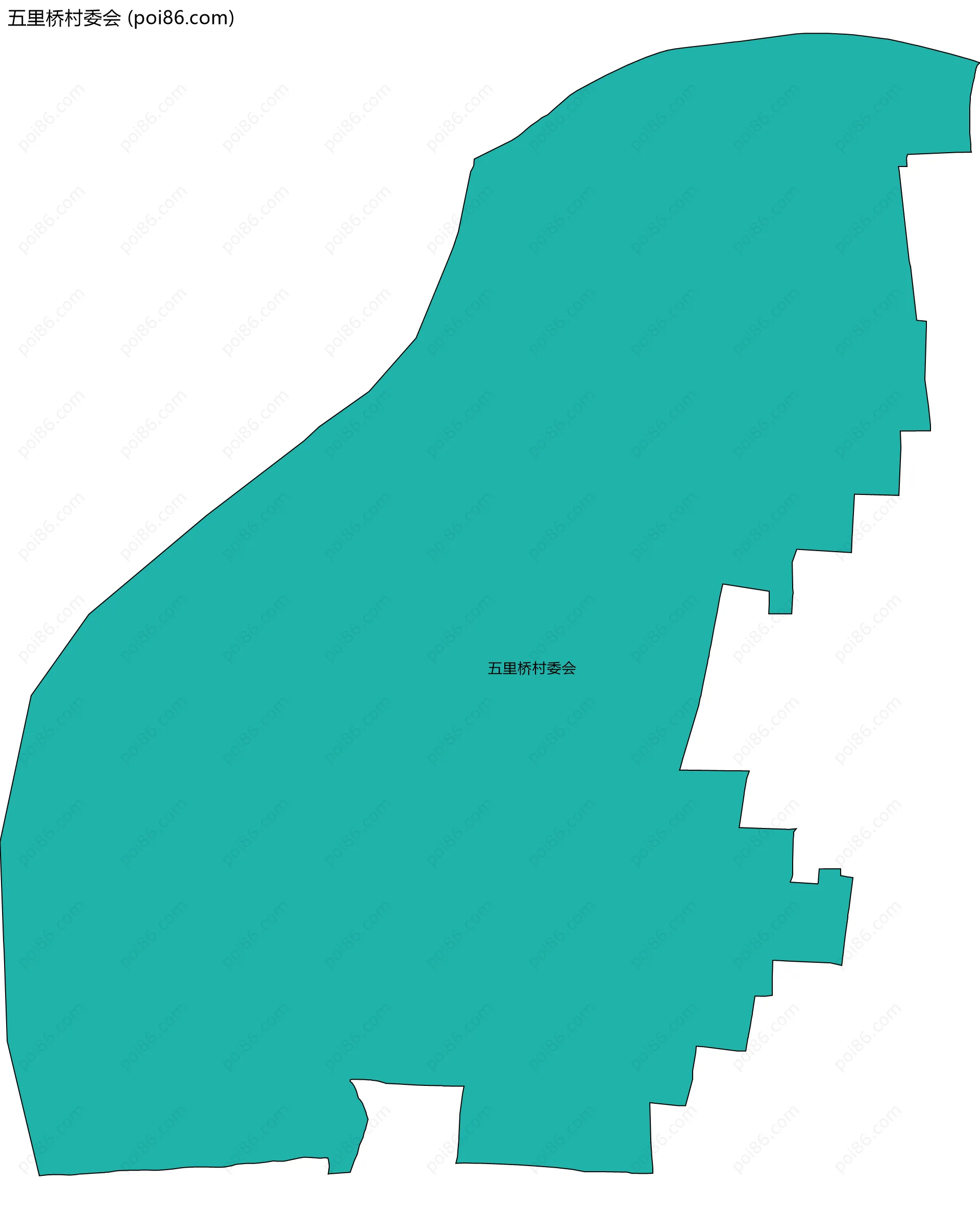 五里桥村委会边界地图