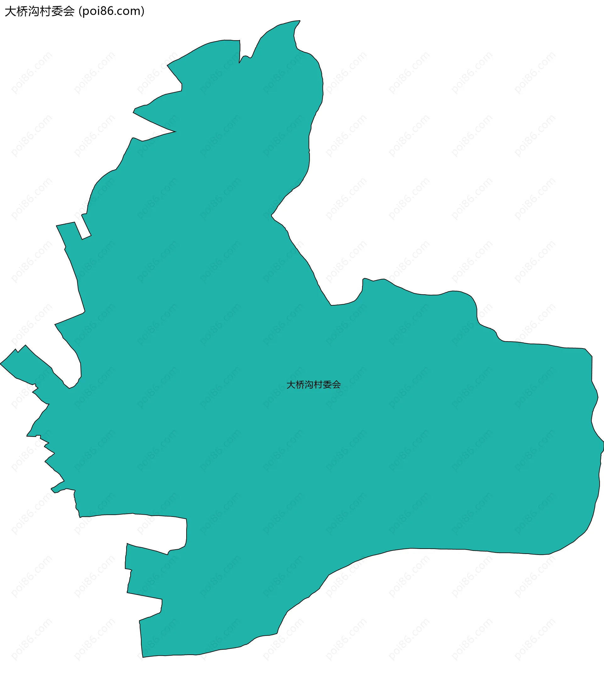 大桥沟村委会边界地图