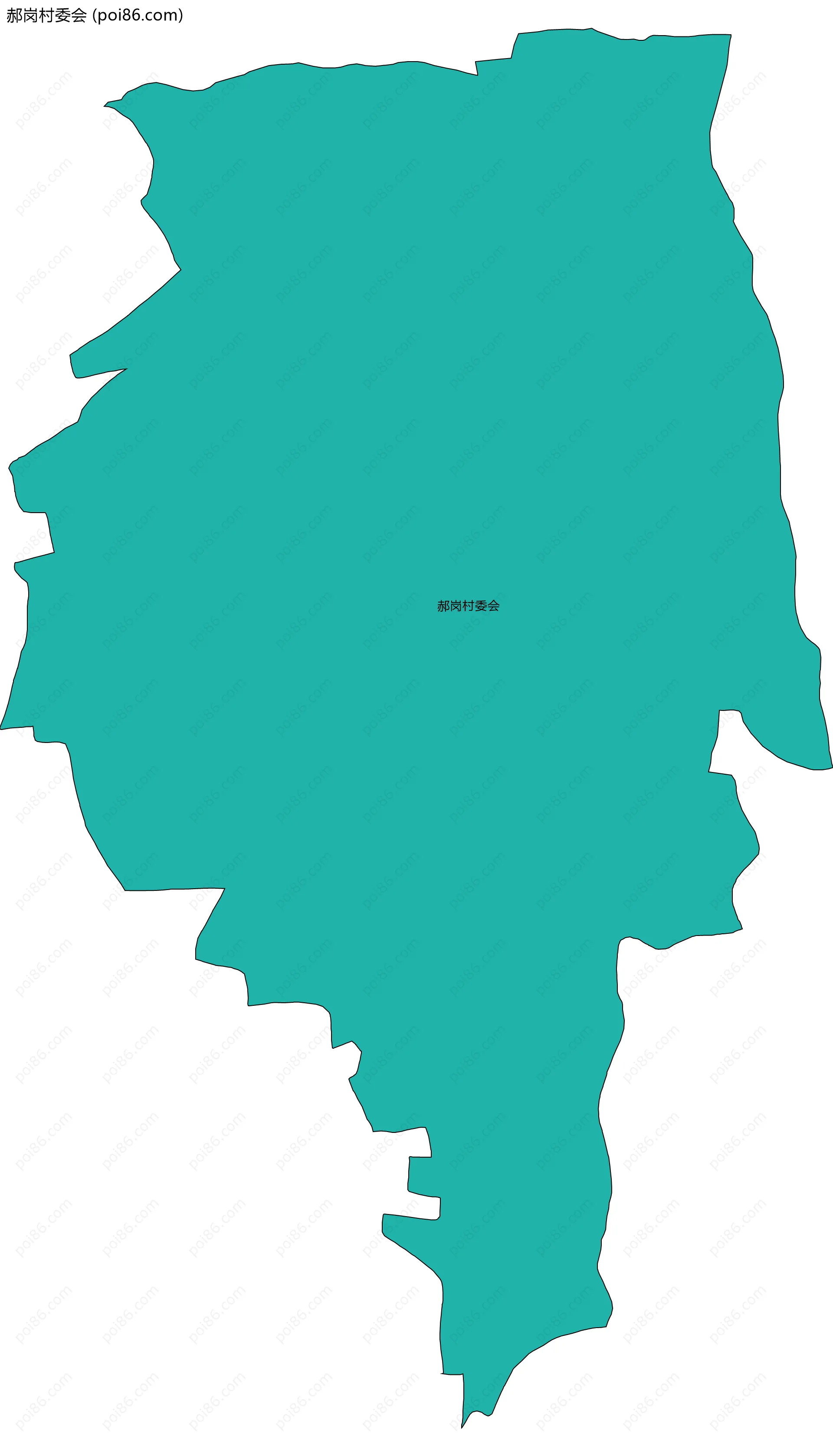 郝岗村委会边界地图