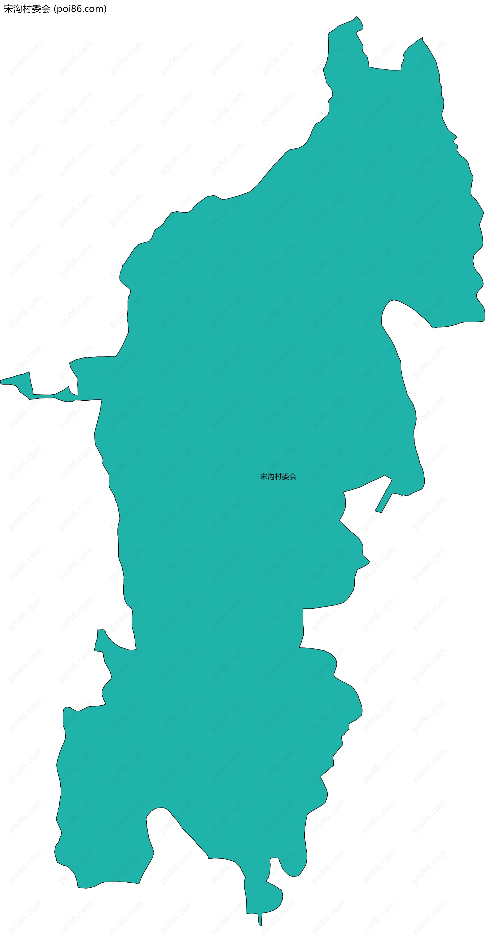 宋沟村委会边界地图