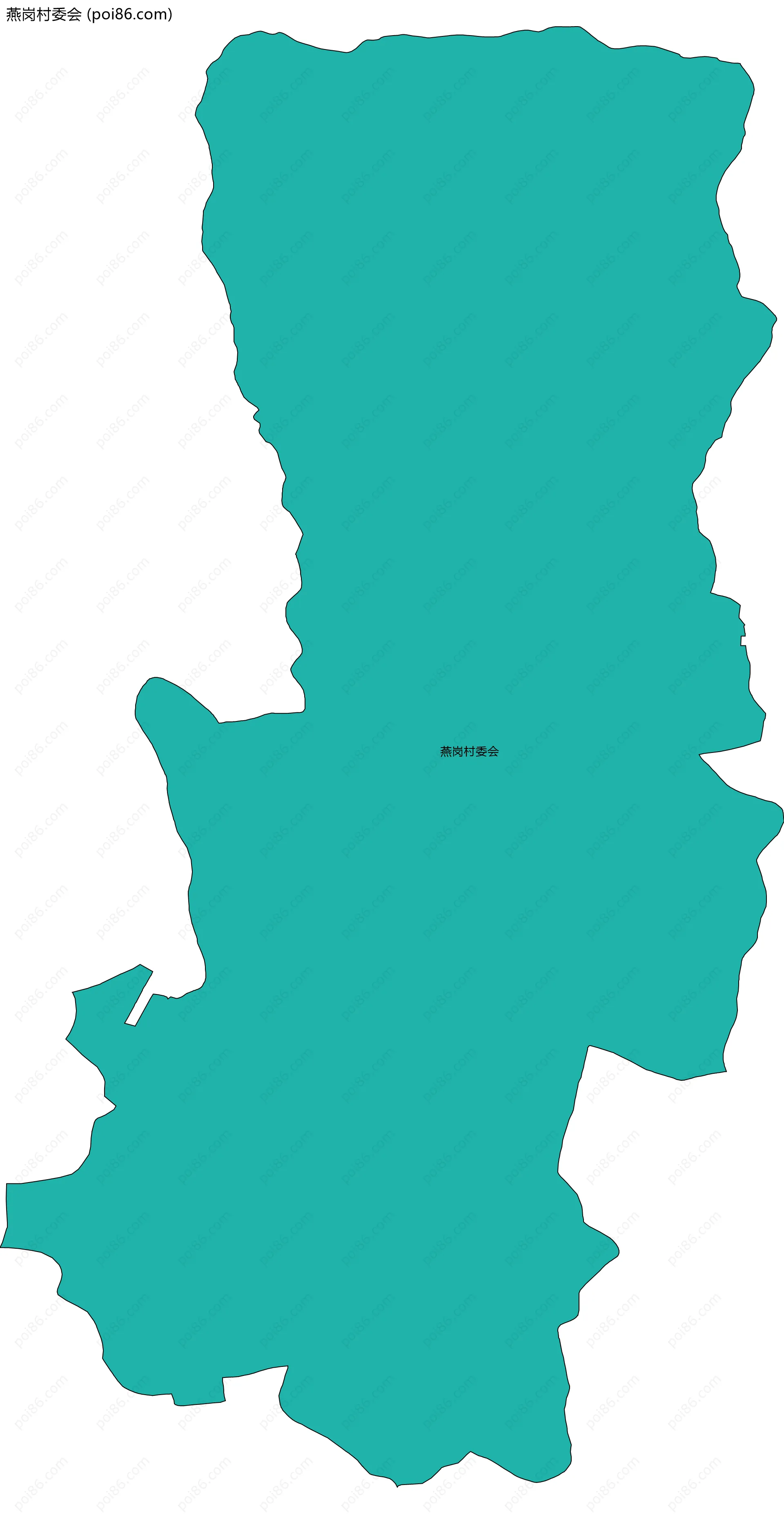 燕岗村委会边界地图