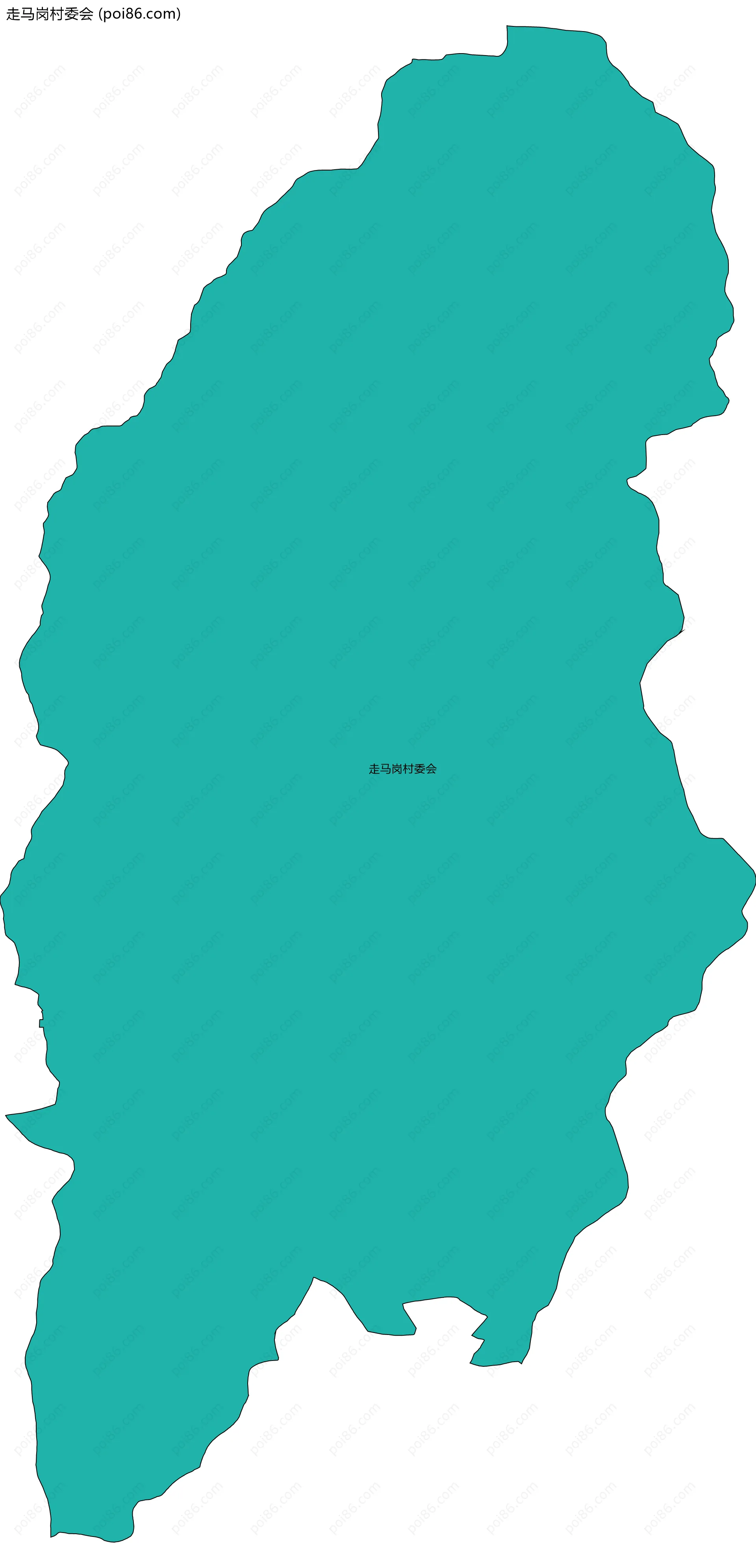 走马岗村委会边界地图