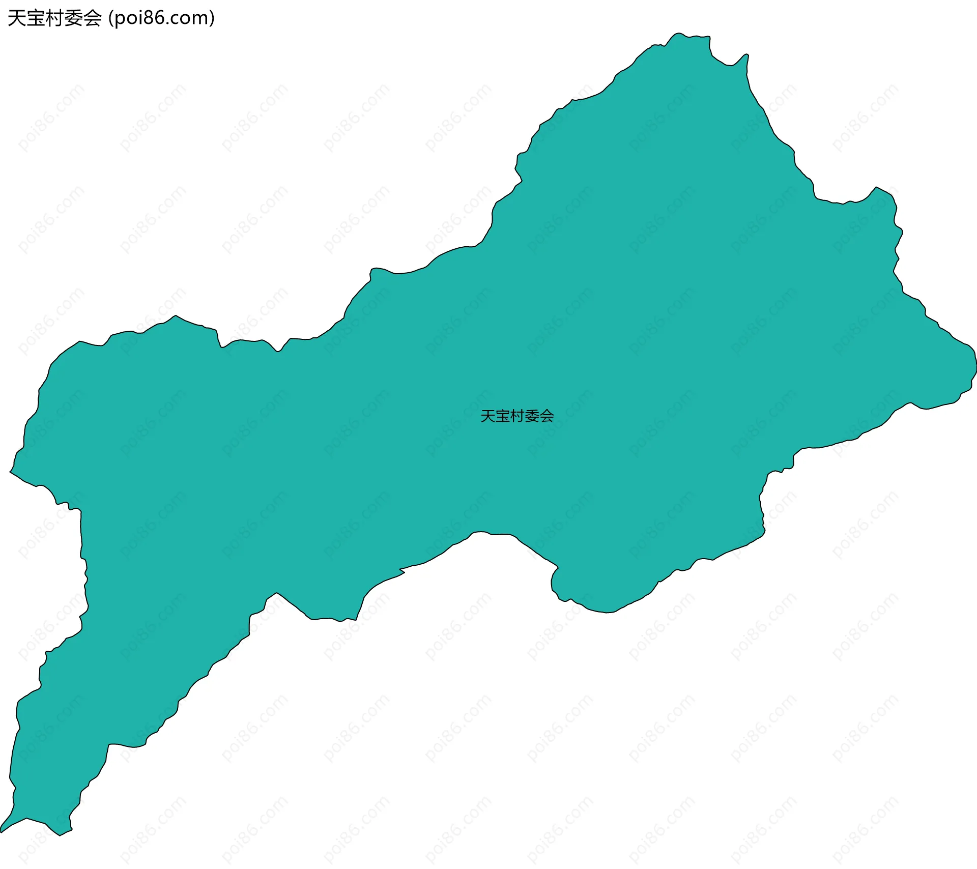 天宝村委会边界地图