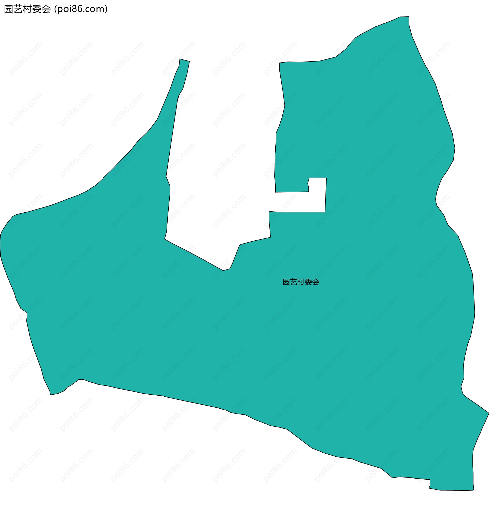 园艺村委会边界地图