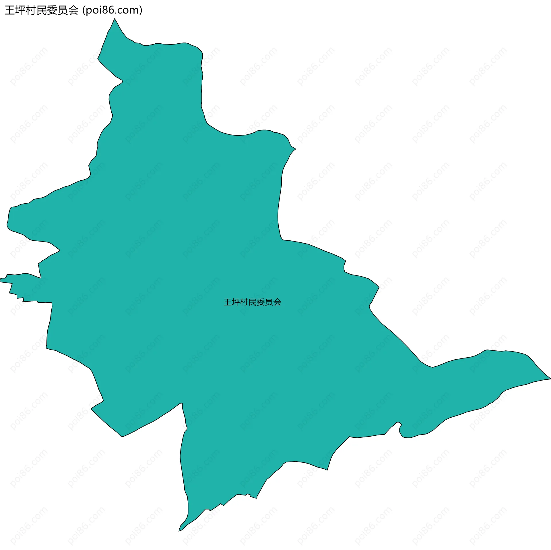 王坪村民委员会边界地图