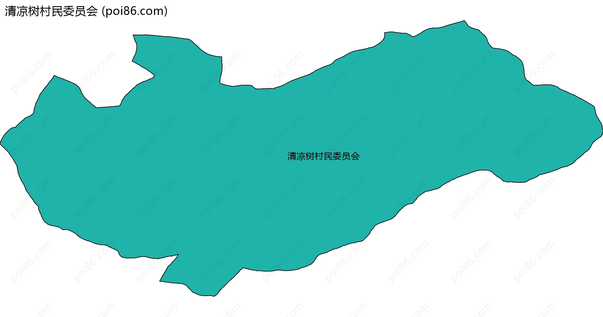 清凉树村民委员会边界地图