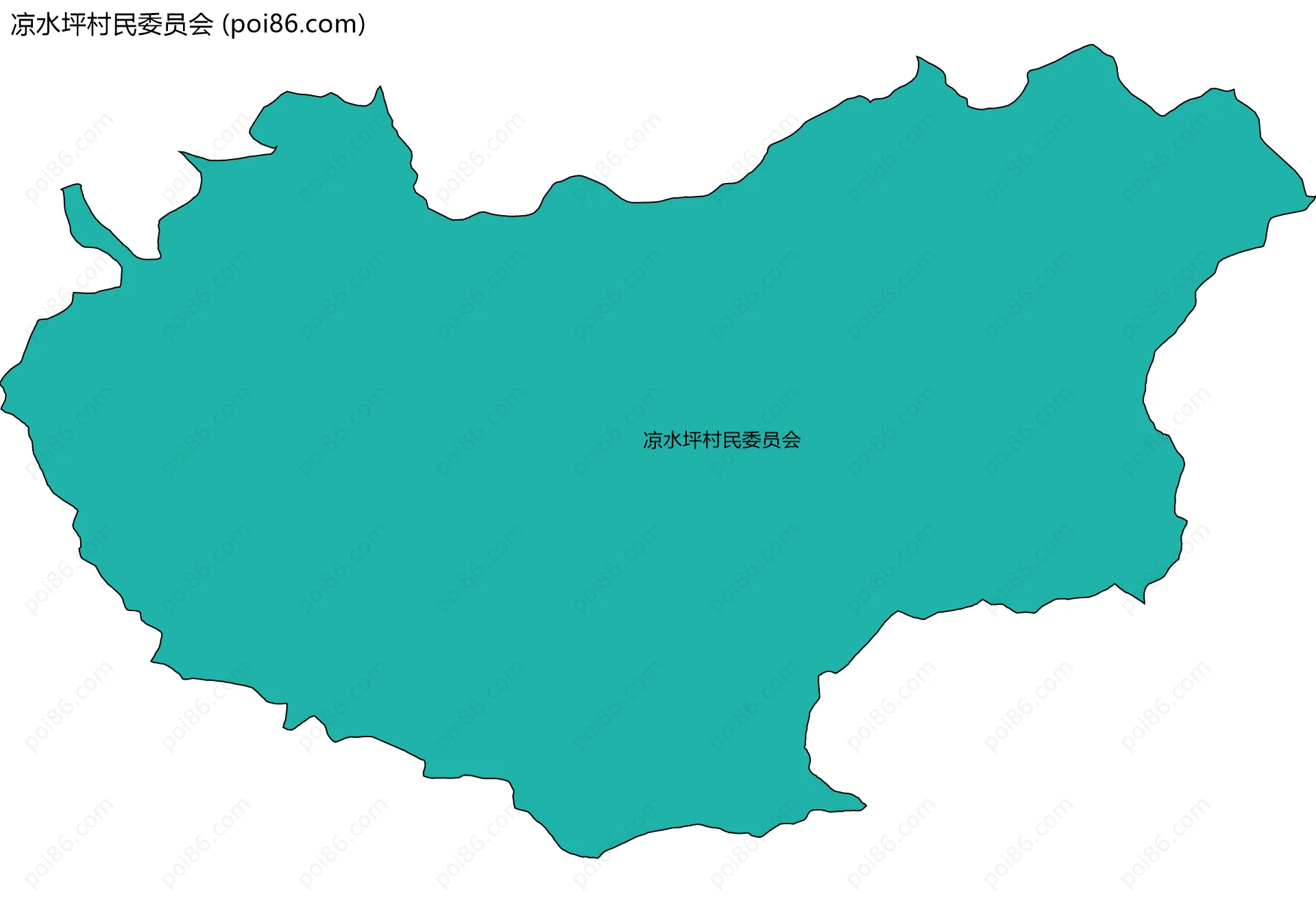 凉水坪村民委员会边界地图