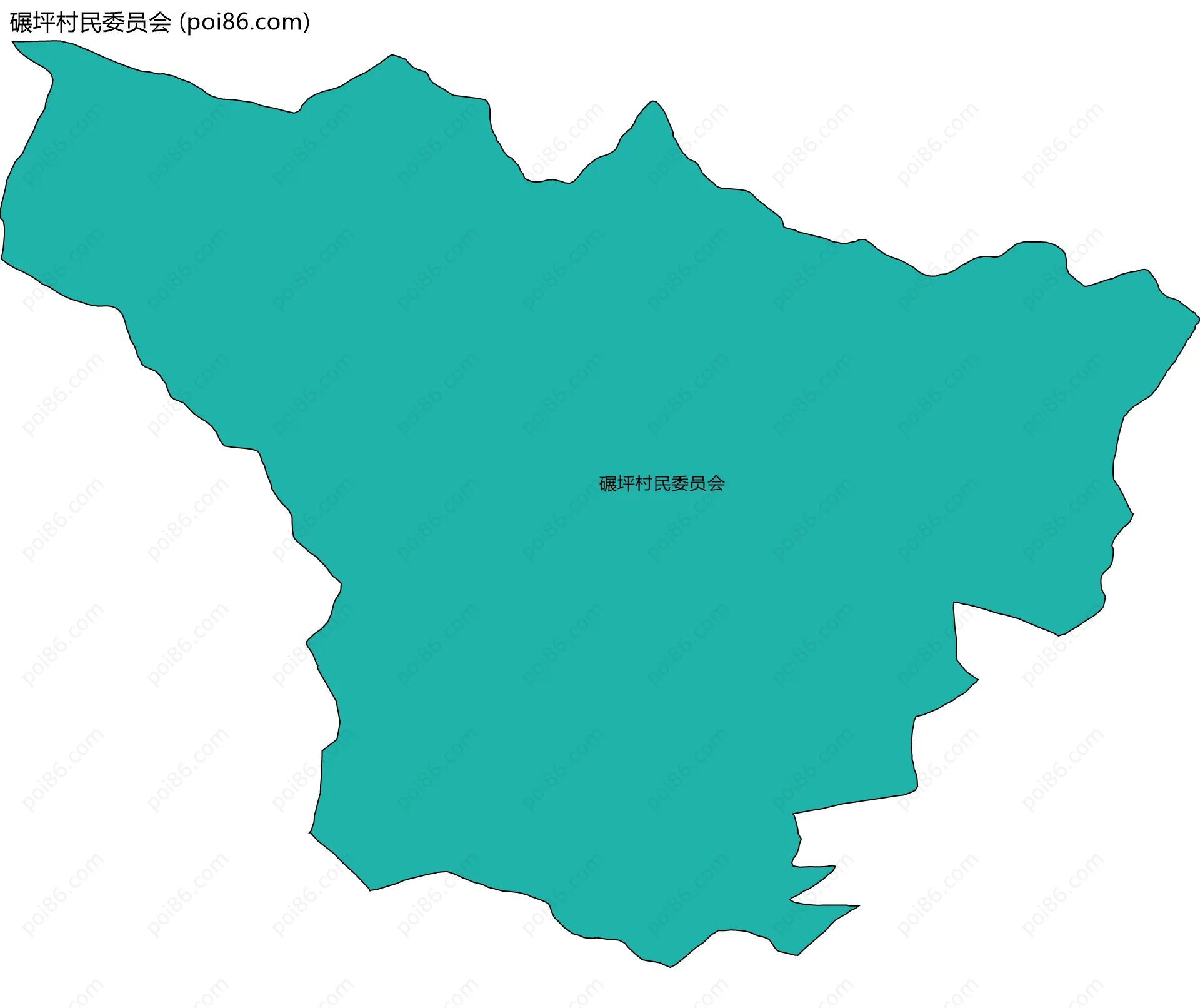 碾坪村民委员会边界地图