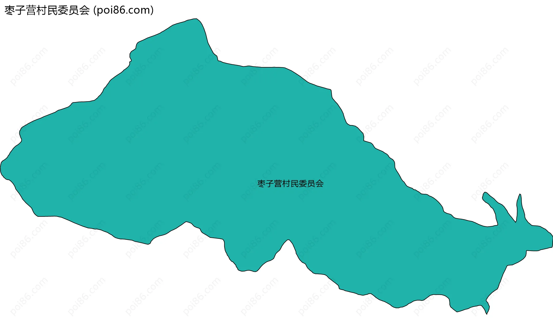 枣子营村民委员会边界地图