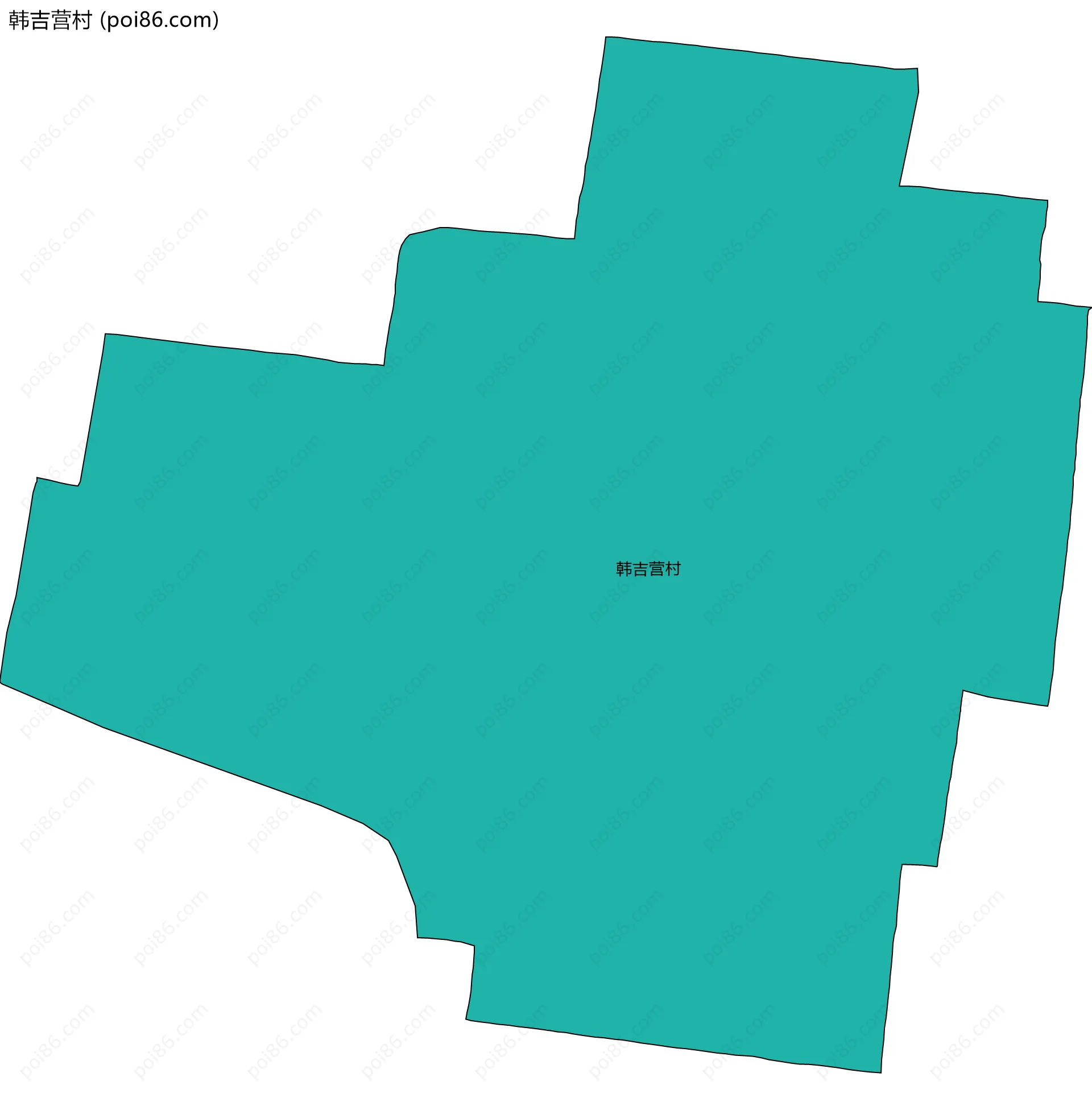 韩吉营村边界地图